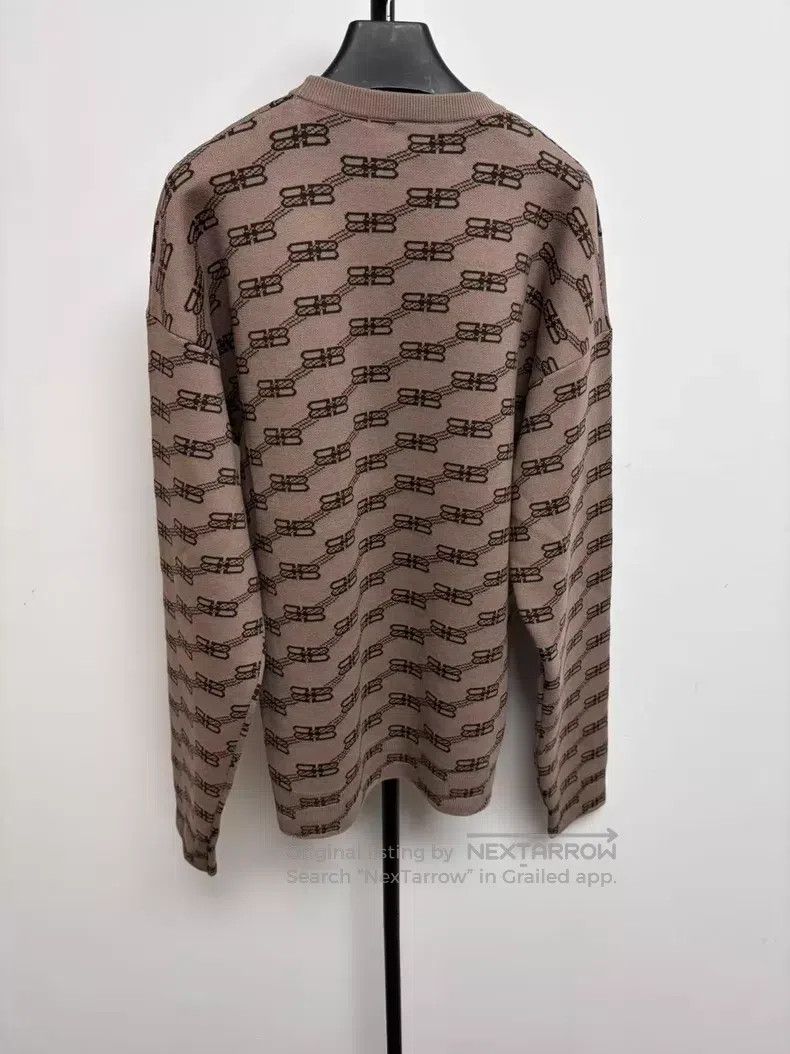 Balenciaga Balenciaga Logo Letter Full Print Long Sleeve Sweater Size US XS / EU 42 / 0 - 2 Thumbnail