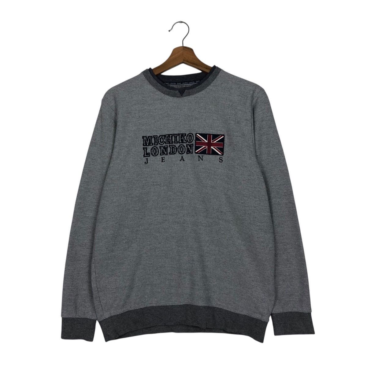Japanese Brand Vintage Michiko London Jeans Flag Logo Crewneck Size US M / EU 48-50 / 2 - 2 Thumbnail