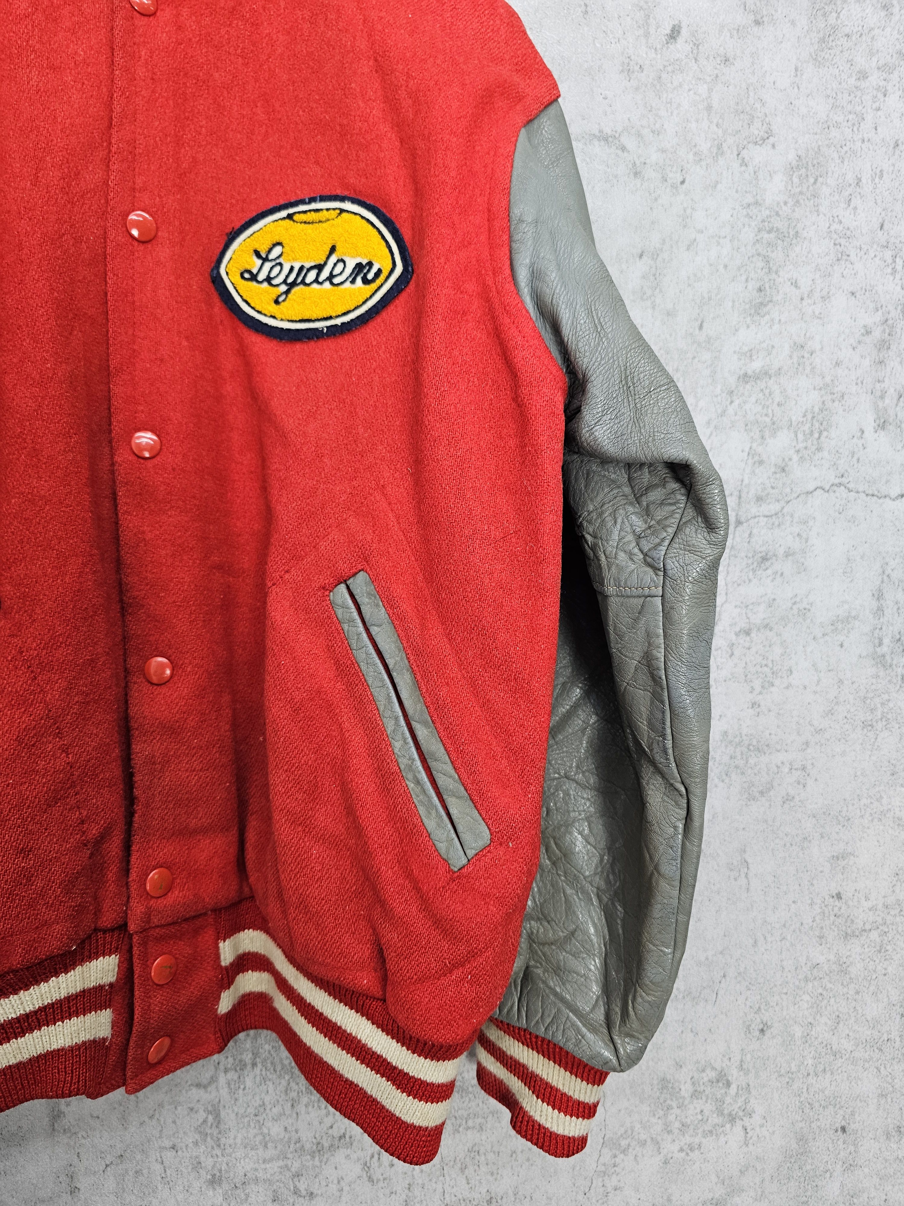 Other Vintage WESTVIEW LEYDEN Wool Leather Varsity Jacket J0098 Size US L / EU 52-54 / 3 - 5 Thumbnail