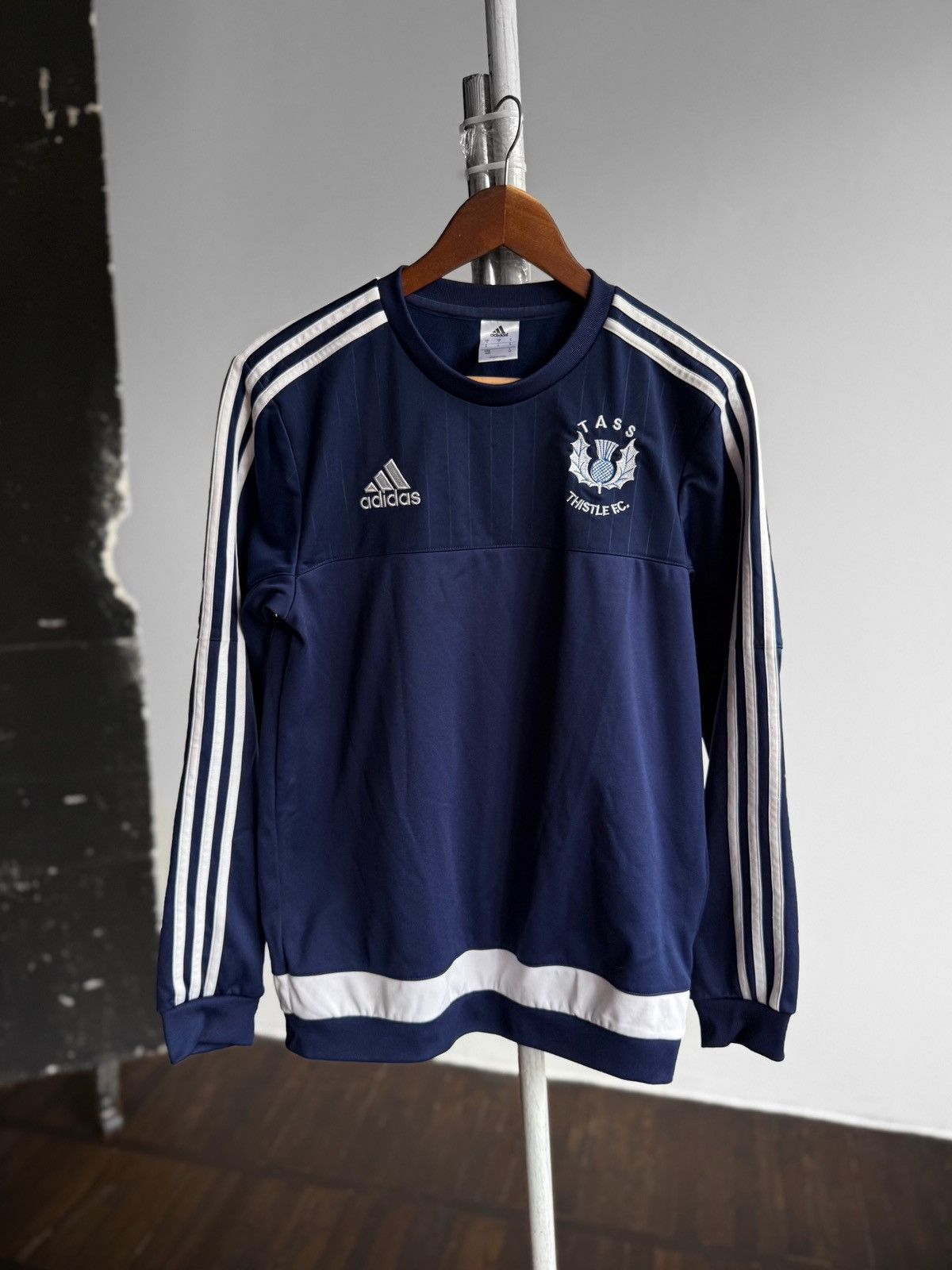 Adidas Adidas Mens TASS Thistle FC Football Training Sweatshirt Size US S / EU 44-46 / 1 - 1 Thumbnail