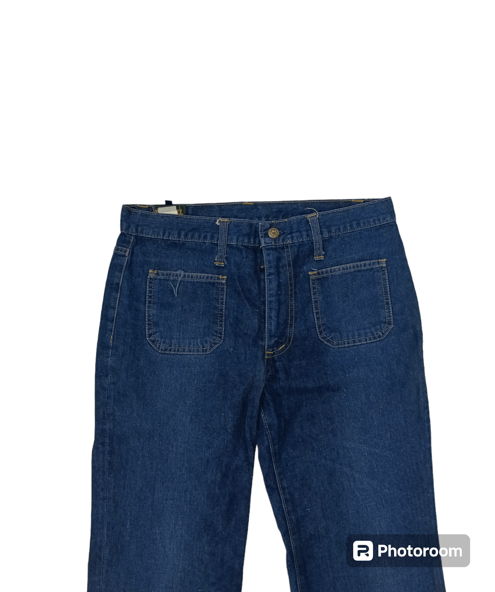 Vintage SICK SUPER FLARE BIG BELL DENIM PANTS Size US 30 / EU 46 - 3 Thumbnail