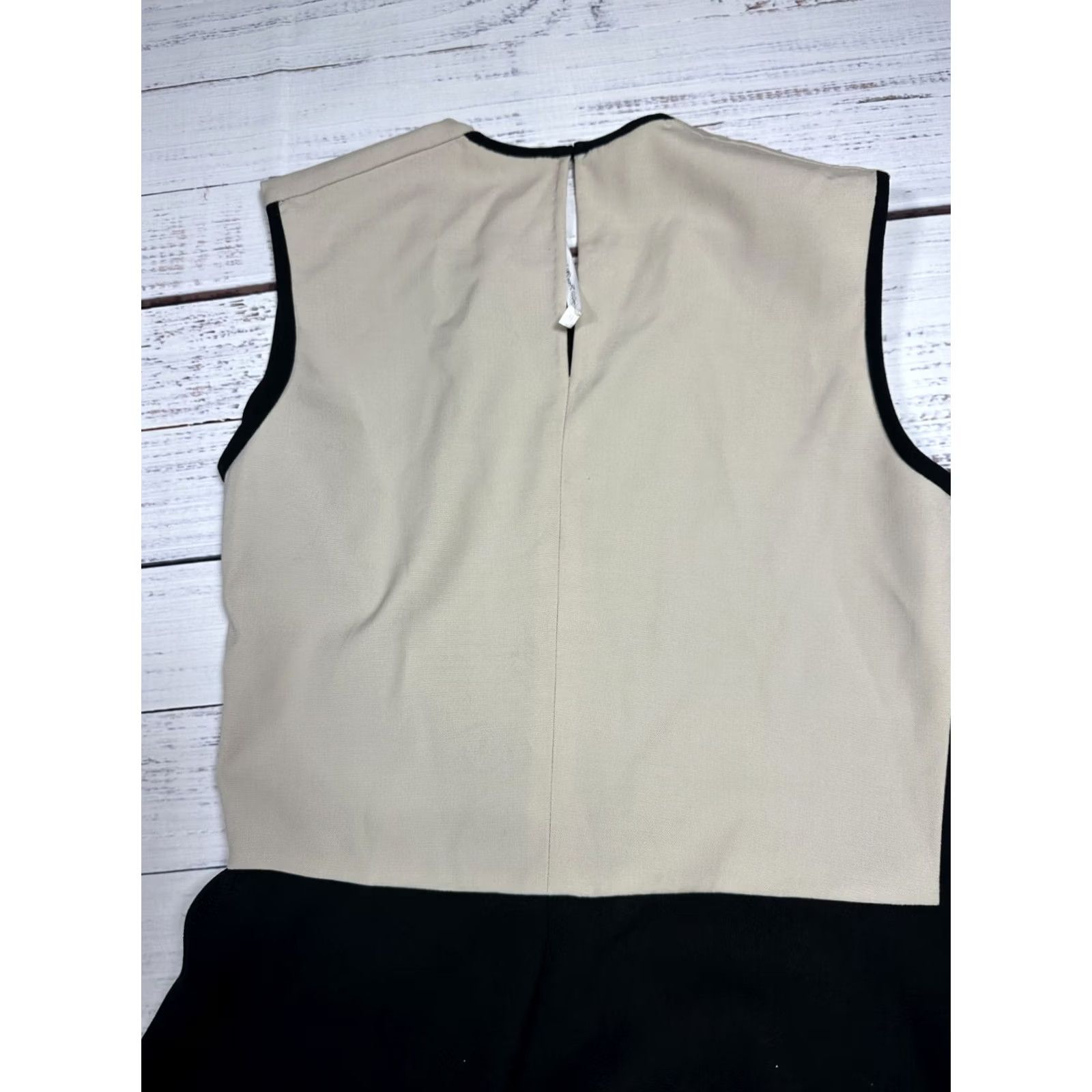 Diane von Furstenberg Diane von Furstenberg Dress Maxi Beige Black Hi-Low XS Fit & Flare Rayon N/A Sleeveless Womens, Casual, Party/Cocktail, Vintage? Size XS / US 0-2 / IT 36-38 - 6 Thumbnail
