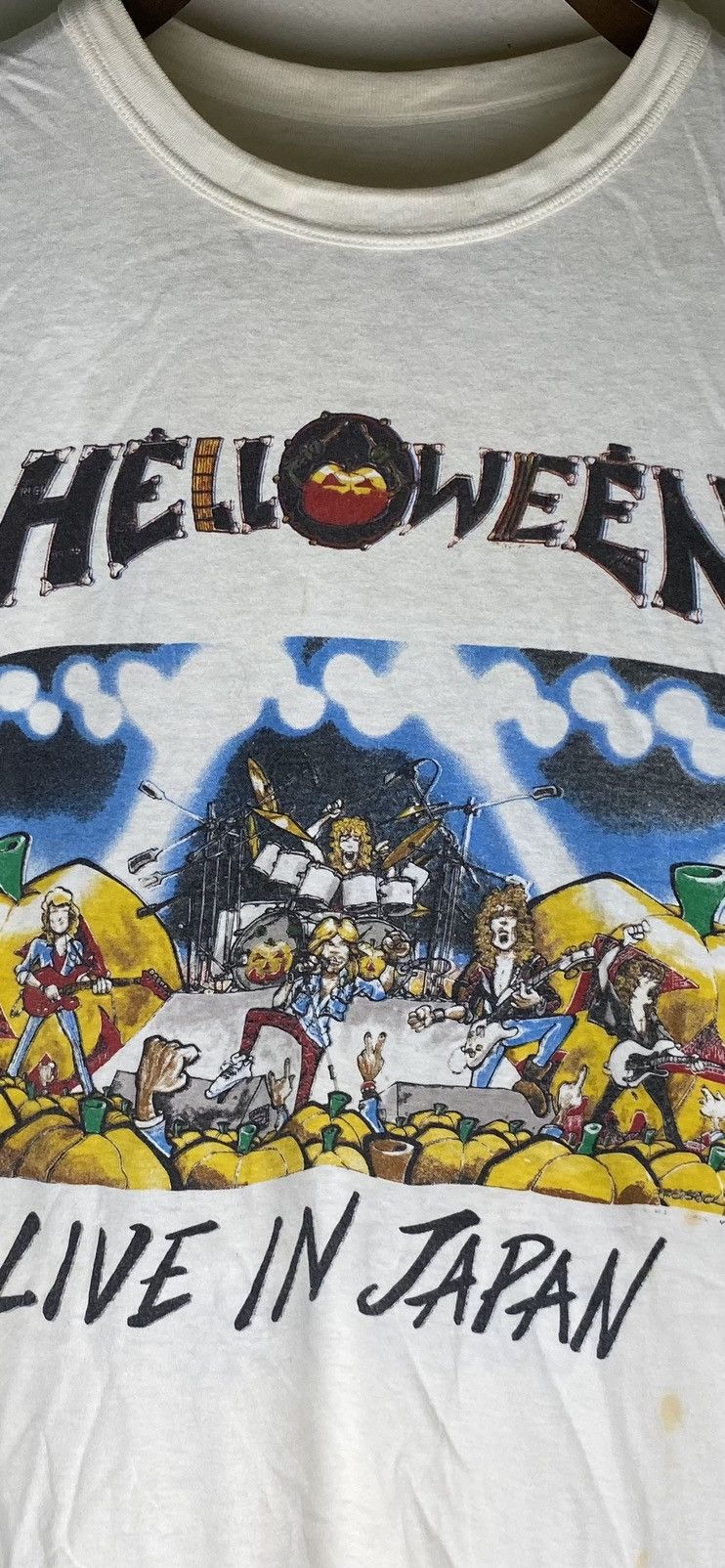 Band Tees × Vintage VINTAGE HELLOWEEN BAND LIVE IN JAPAN TOUR 89/90 TSHIRT Size US S / EU 44-46 / 1 - 9 Thumbnail