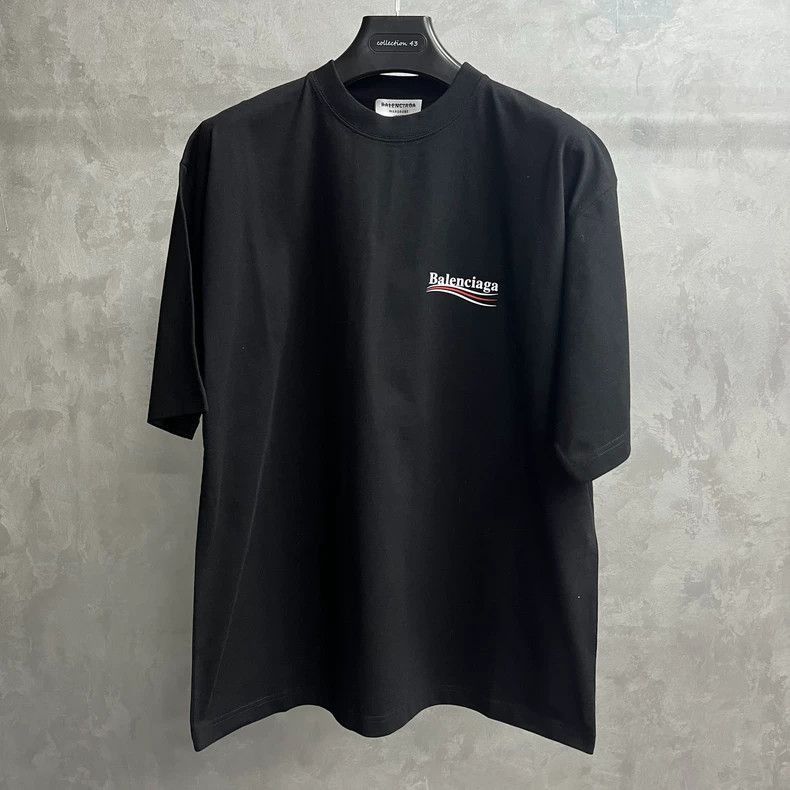 Balenciaga Balenciaga latest black cola print logo round neck short sl Size US M / EU 48-50 / 2 - 1 Thumbnail