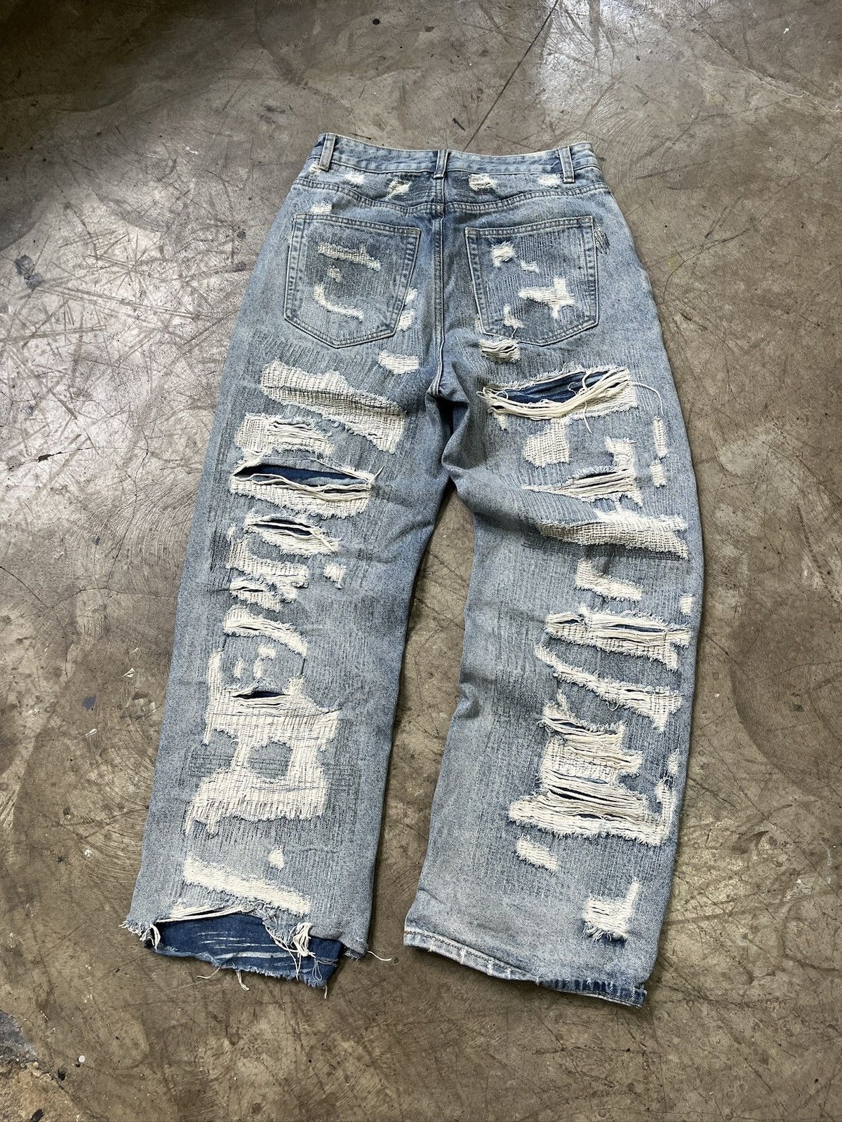Other Still Water Distressed Reworked Denim Jeans (unisex) Size US 29 - 7 Thumbnail