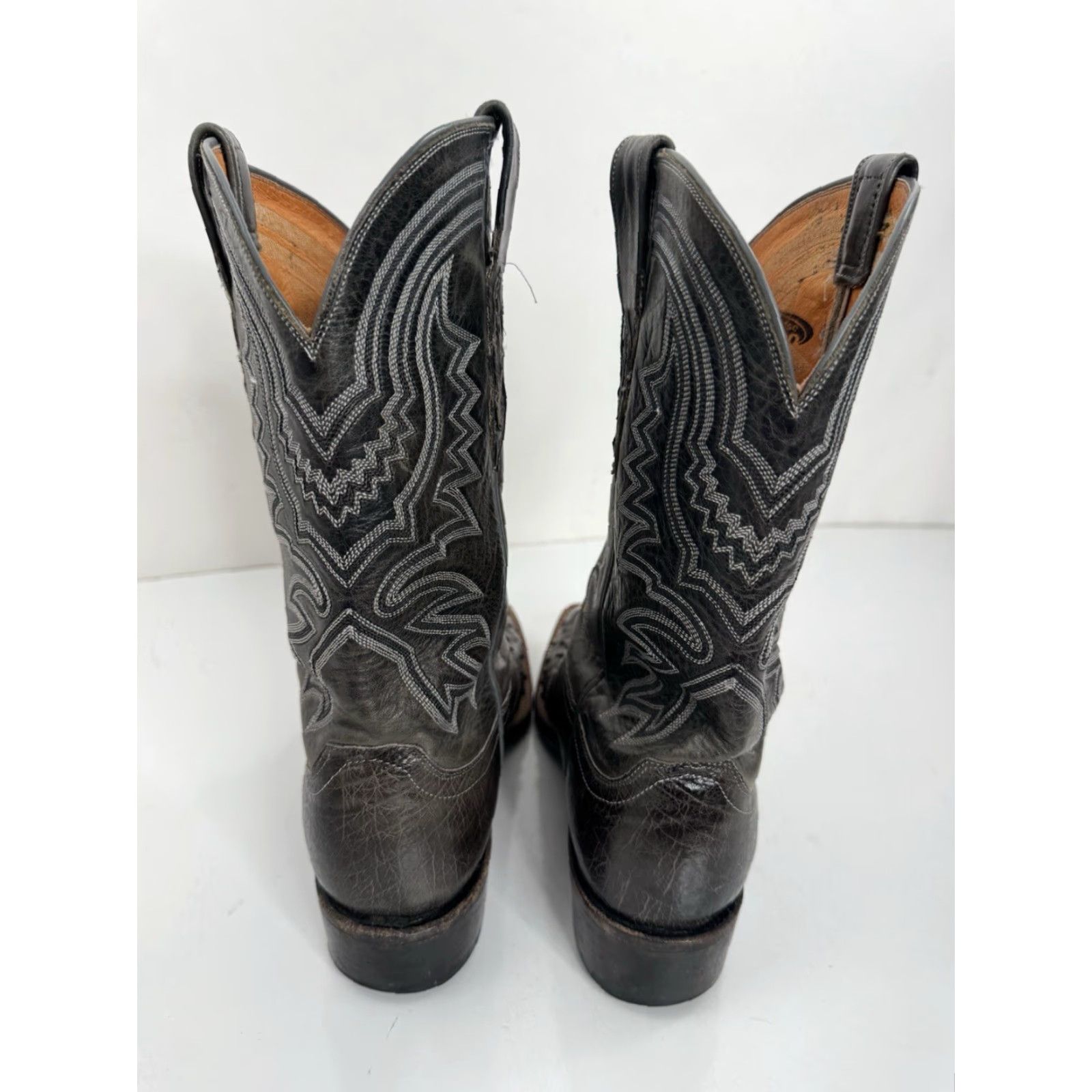 Vintage Lucchese Ostrich Boots Mens 9 Gray Cowboy Western Boot Shoes Size 10 US Shoe 10 Mens Gray Ostrich Western Boots Size US 10 / EU 43 - 7 Thumbnail