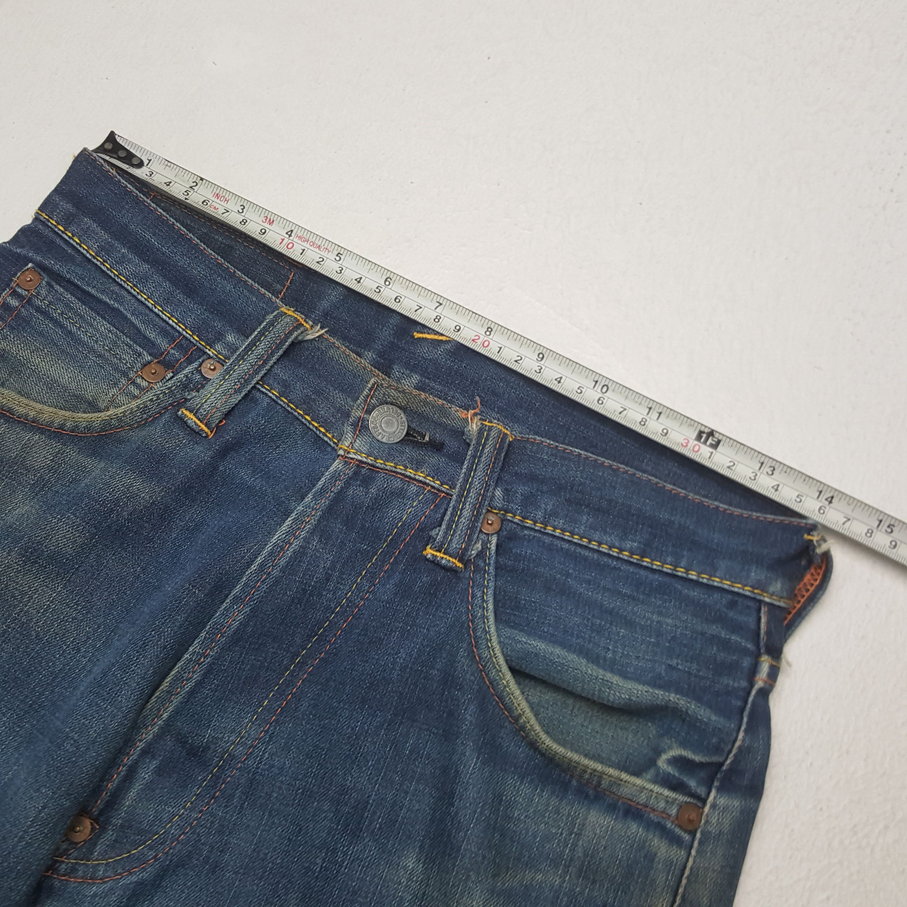 Evisu × Vintage Vintage Evisu Japanese Brand Daicock Custom Denim Jeans Size US 28 / EU 44 - 9 Thumbnail