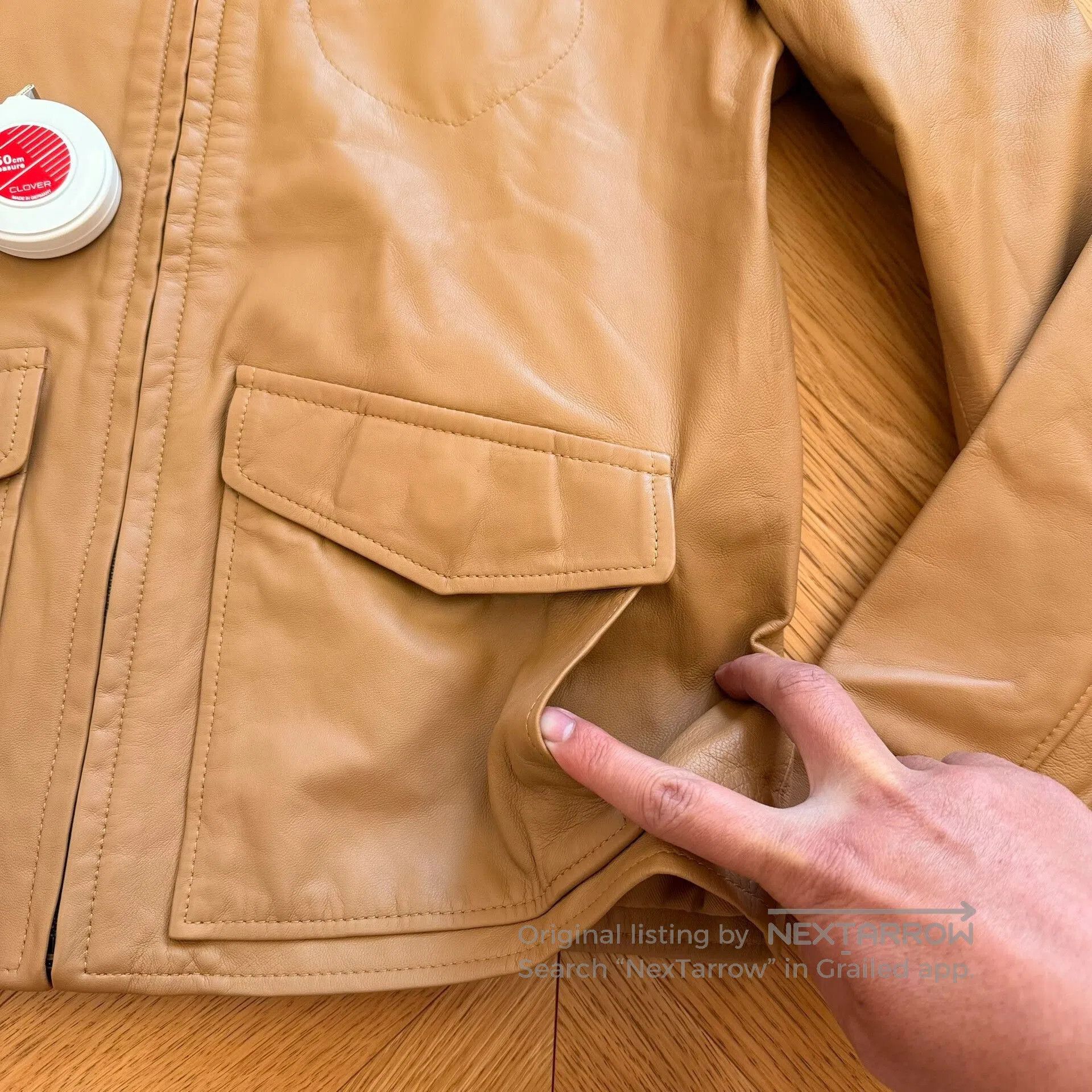 RRL Ralph Lauren Vintage Lambskin Outdoor Jacket for Women. Size XL / US 12-14 / IT 48-50 - 7 Thumbnail
