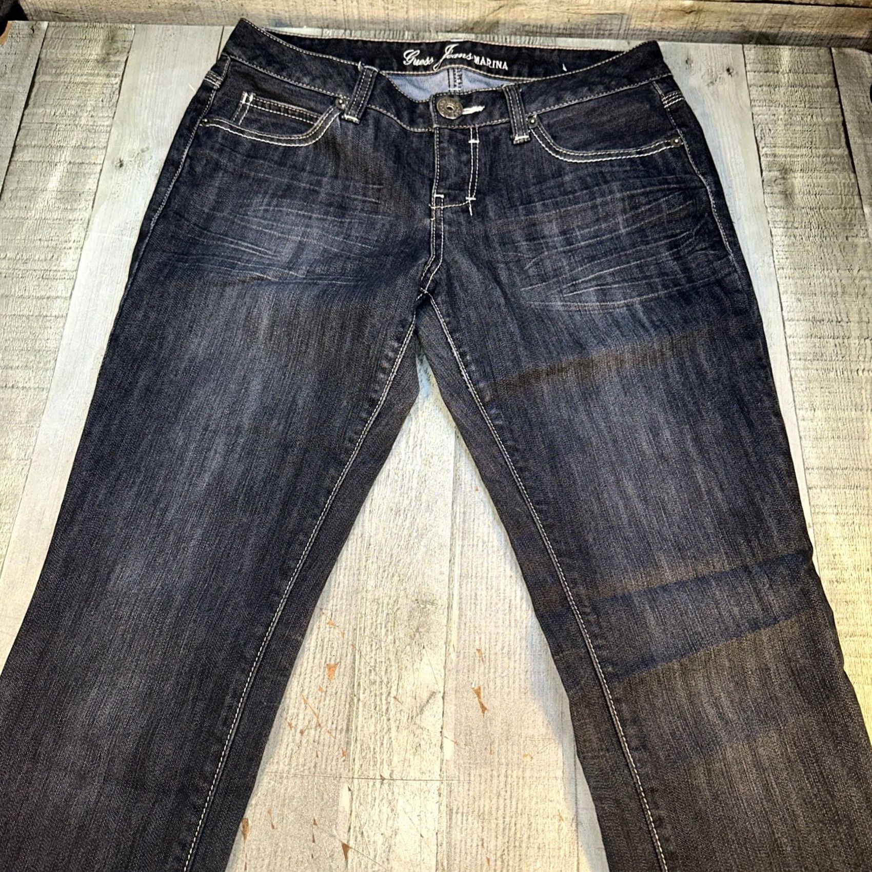 Guess VINTAGE Guess Marina 28x31 Black Women Jeans Skinny 28 Womens Size 28" / US 6 / IT 42 - 2 Thumbnail