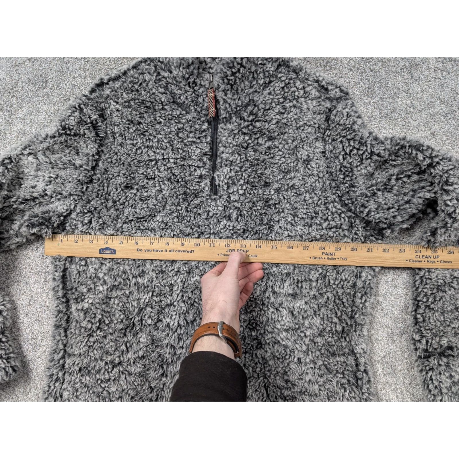 Weatherproof Weatherproof Vintage Jacket L Gray Sherpa Fleece 1/4 Zip Casual Winter Men Large Size L / US 10 / IT 46 - 3 Thumbnail