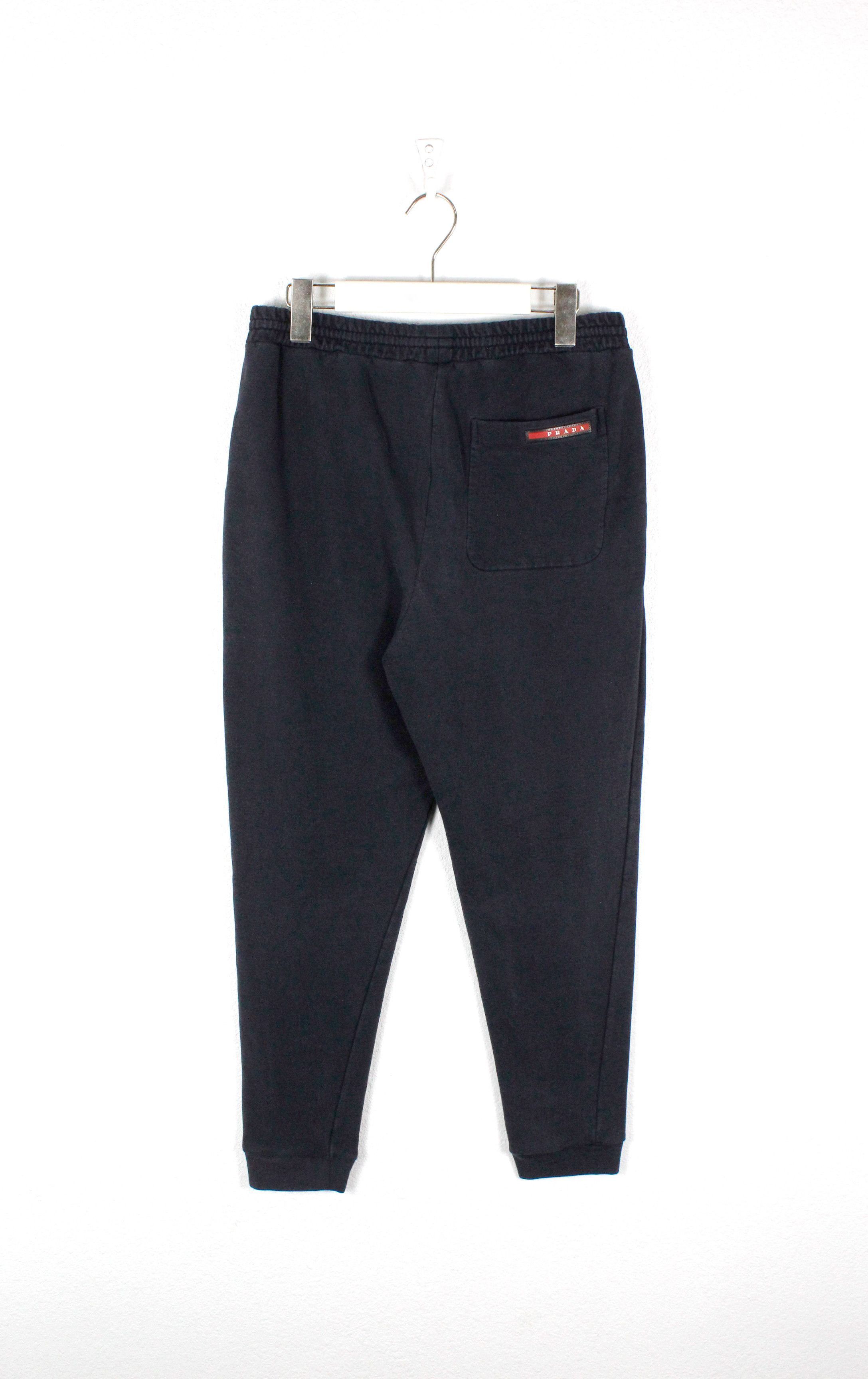 Prada Prada Rubber Logo Washed Navy Sweatpants Size US 30 / EU 46 - 2 Thumbnail