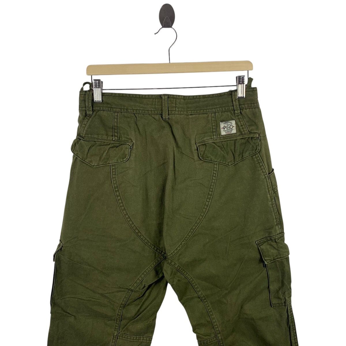 Japanese Brand SURPLUS SEMINARY Army colour cargo pants Size US 31 - 17 Thumbnail