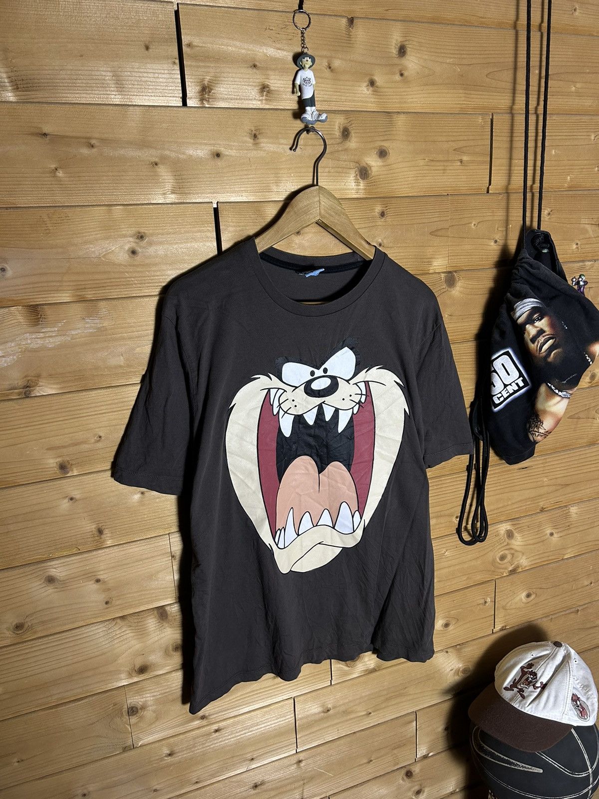 Vintage Vintage 00s Looney Tunes Taz big face t shirt Size US L / EU 52-54 / 3 - 1 Thumbnail