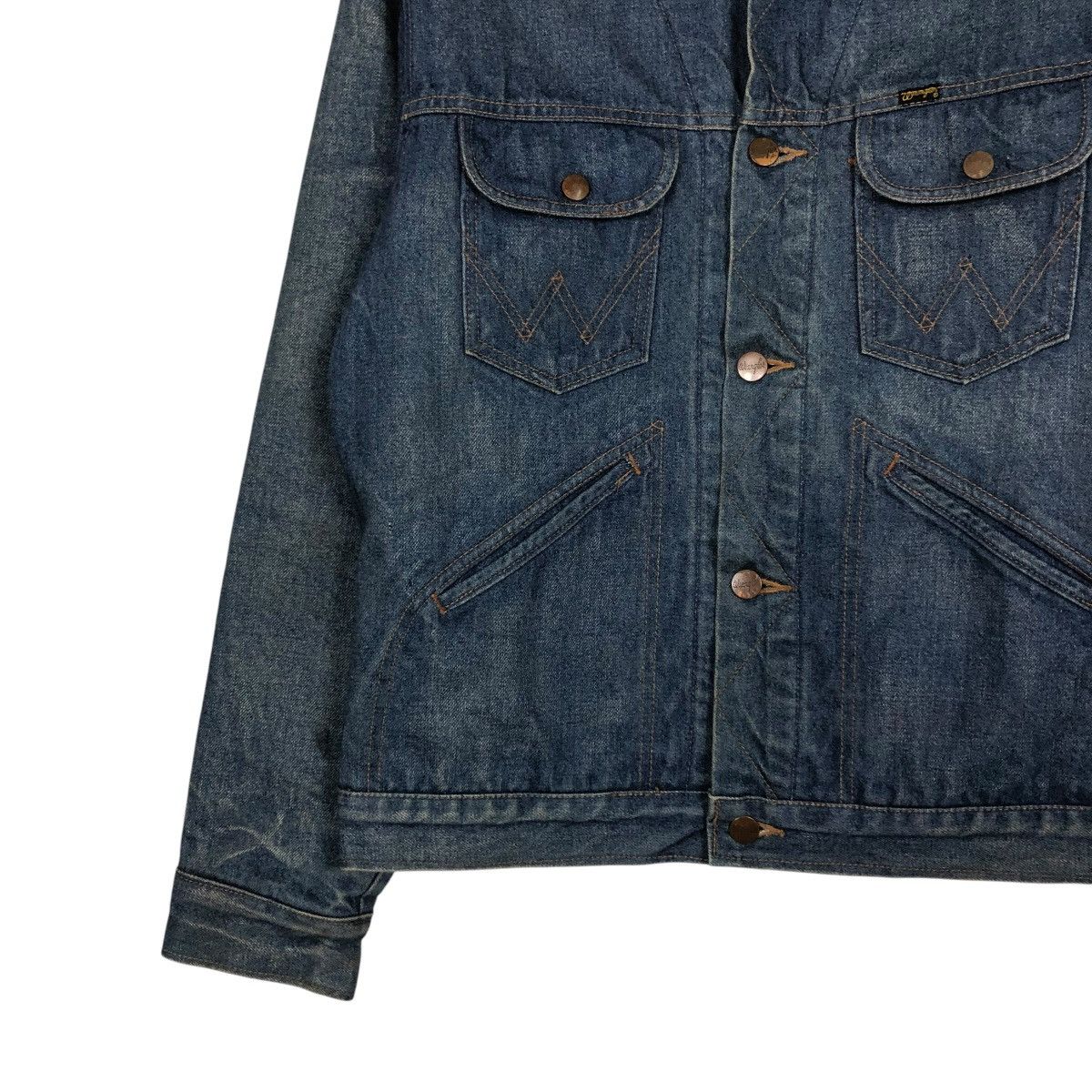 Vintage 🔥VINTAGE TRUCKER DENIM JACKET BLANKET WRANGLER UNION MADE Size US L / EU 52-54 / 3 - 7 Thumbnail