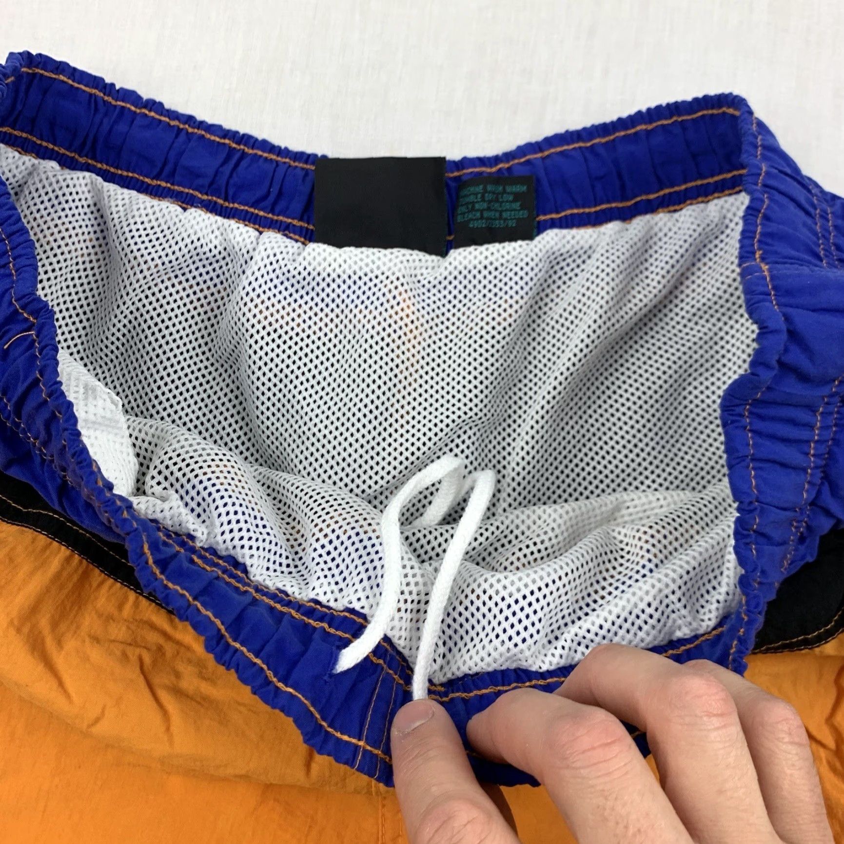 Vintage VINTAGE Surf Odyssey Bottom Trunks Adult XL Orange Striped Beach 90s Mens Swim Ocean Pool Size US 36 / EU 52 - 2 Thumbnail