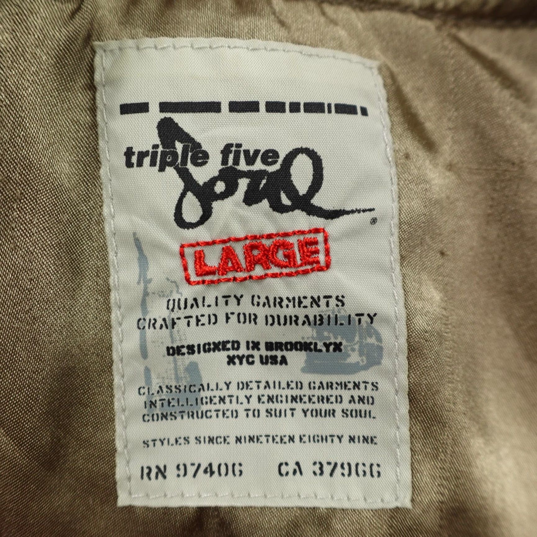 Vintage VINTAGE Triple Five Soul Jacket Mens L Brown Wool Blend Full Zip Bomber Coat Size US L / EU 52-54 / 3 - 7 Thumbnail