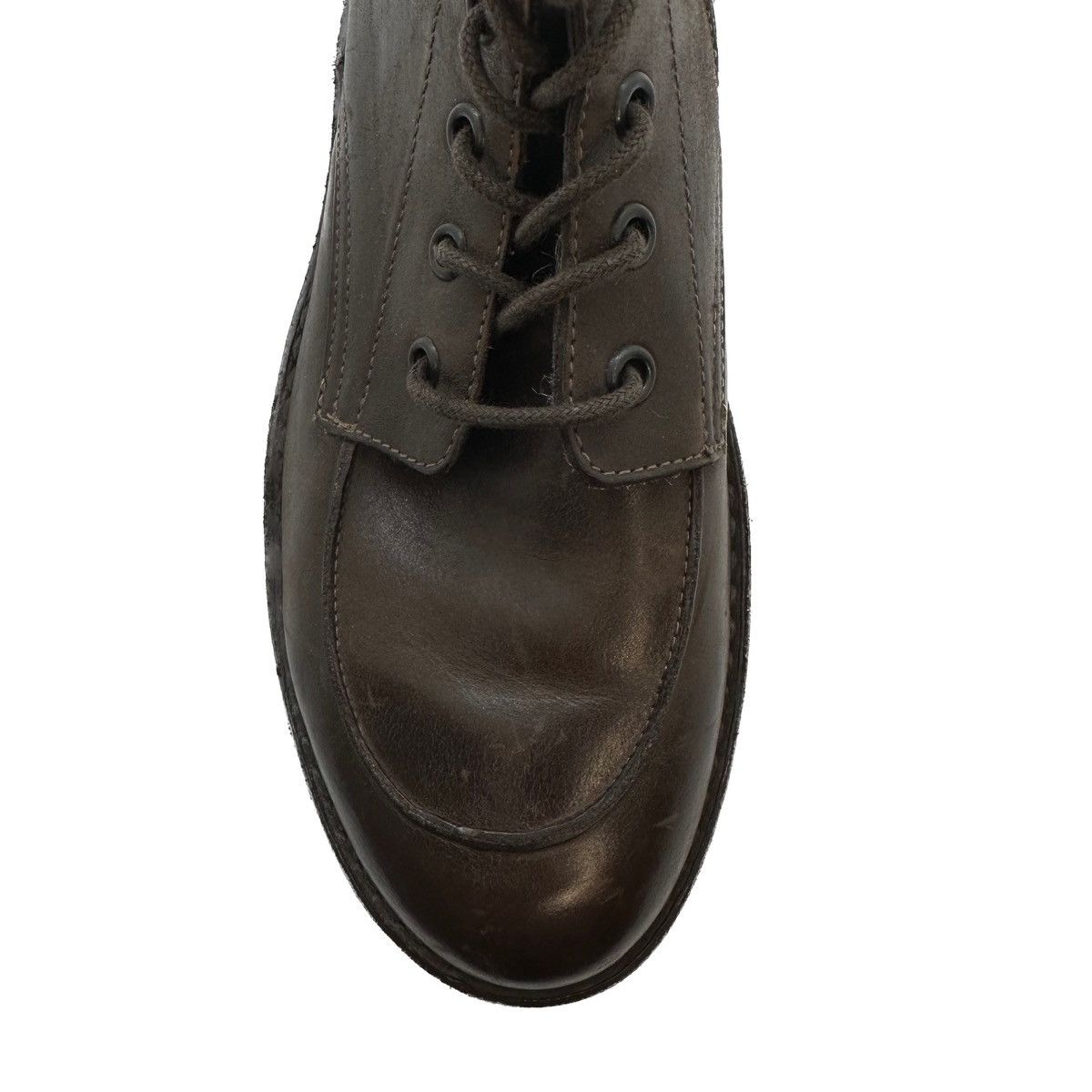 Other Boemos Italy Brown Leather Boots Lace Zip Up US6.5 EU37 Size US 7 / IT 37 - 8 Thumbnail