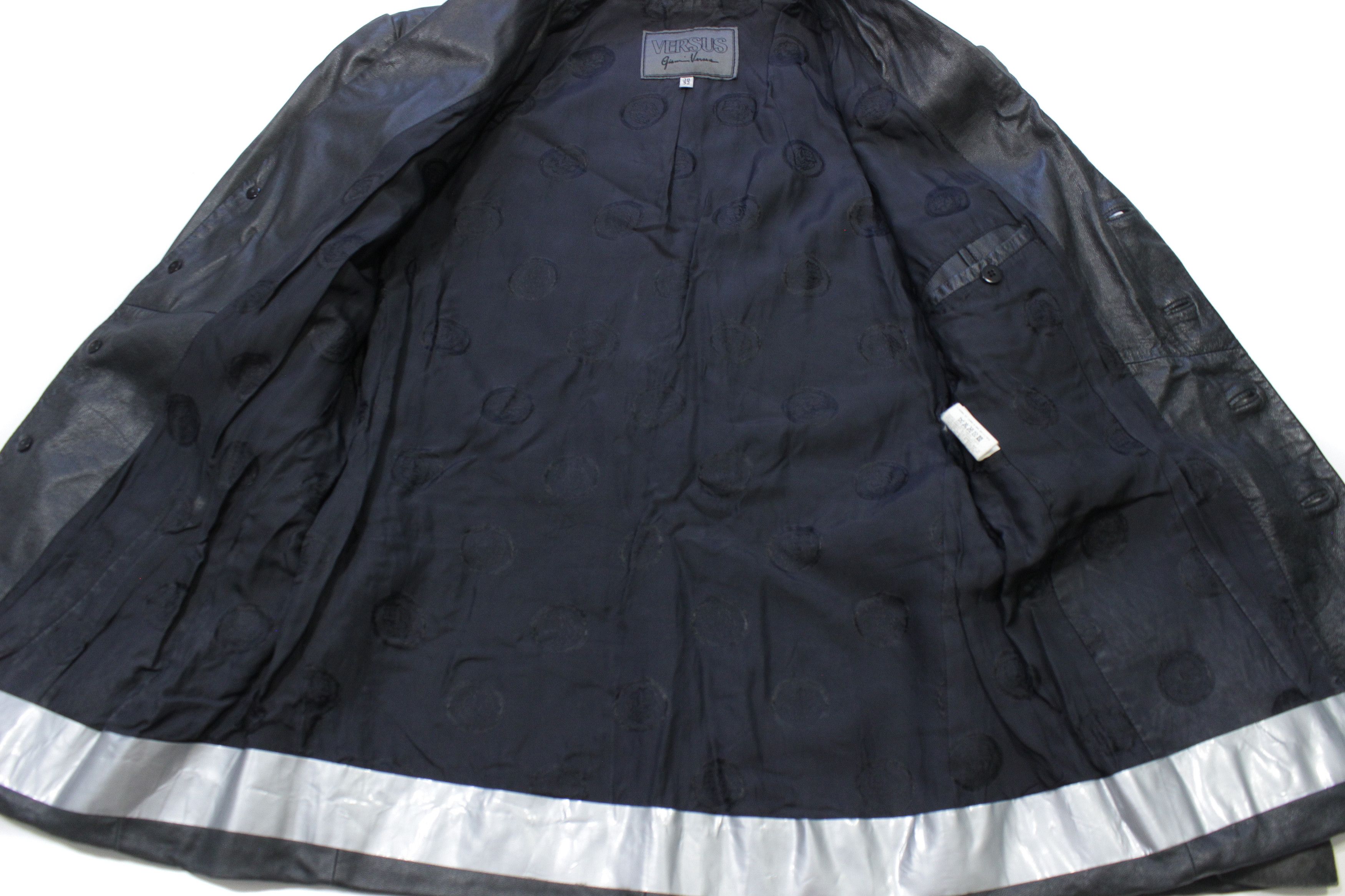 Versace 90S Leather Jacket Vintage Size US L / EU 52-54 / 3 - 10 Thumbnail
