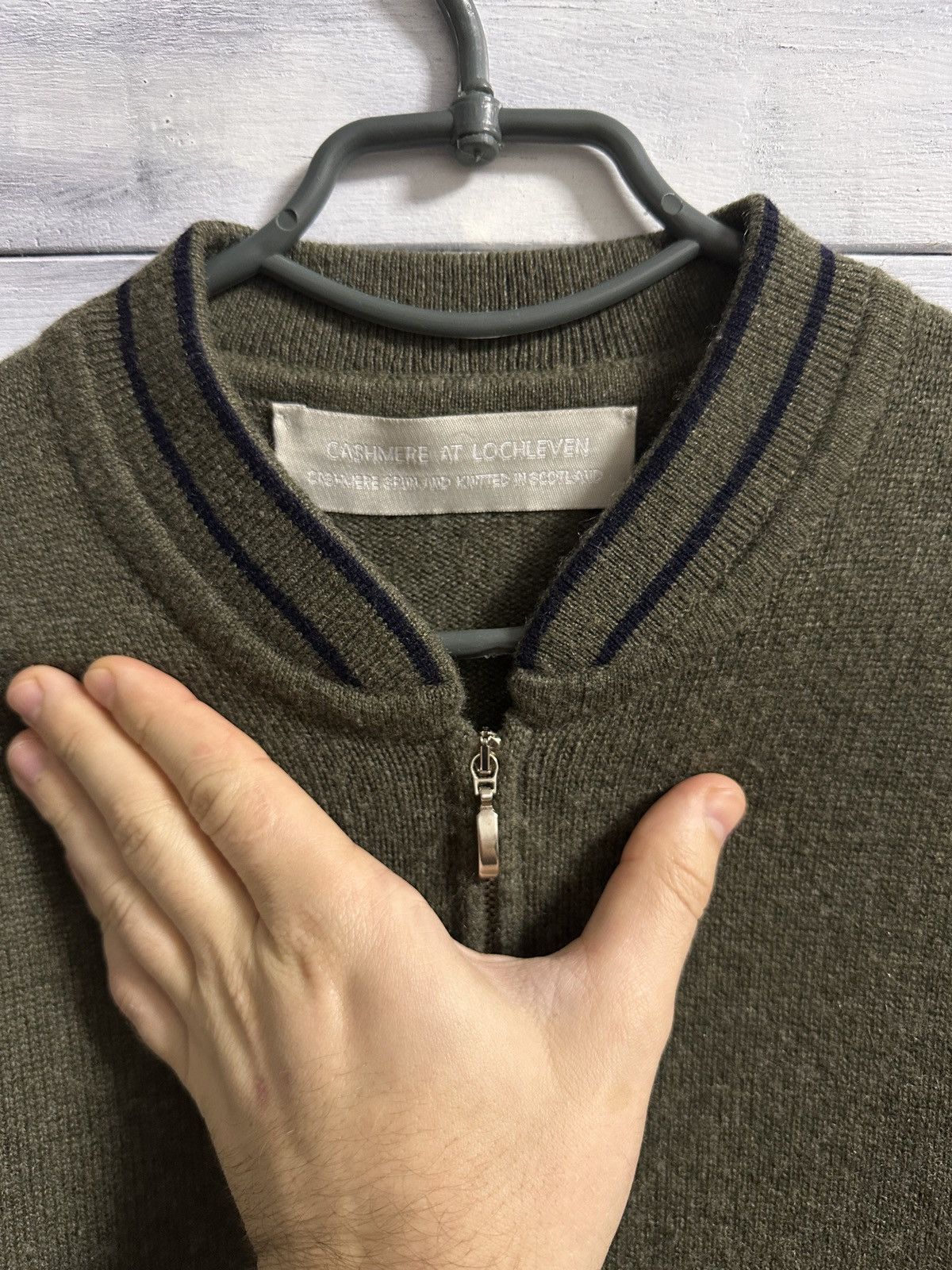 Other Rare Zip Sweater 100% Cashmere At Lochleven Luxury Lampo Size US M / EU 48-50 / 2 - 2 Thumbnail