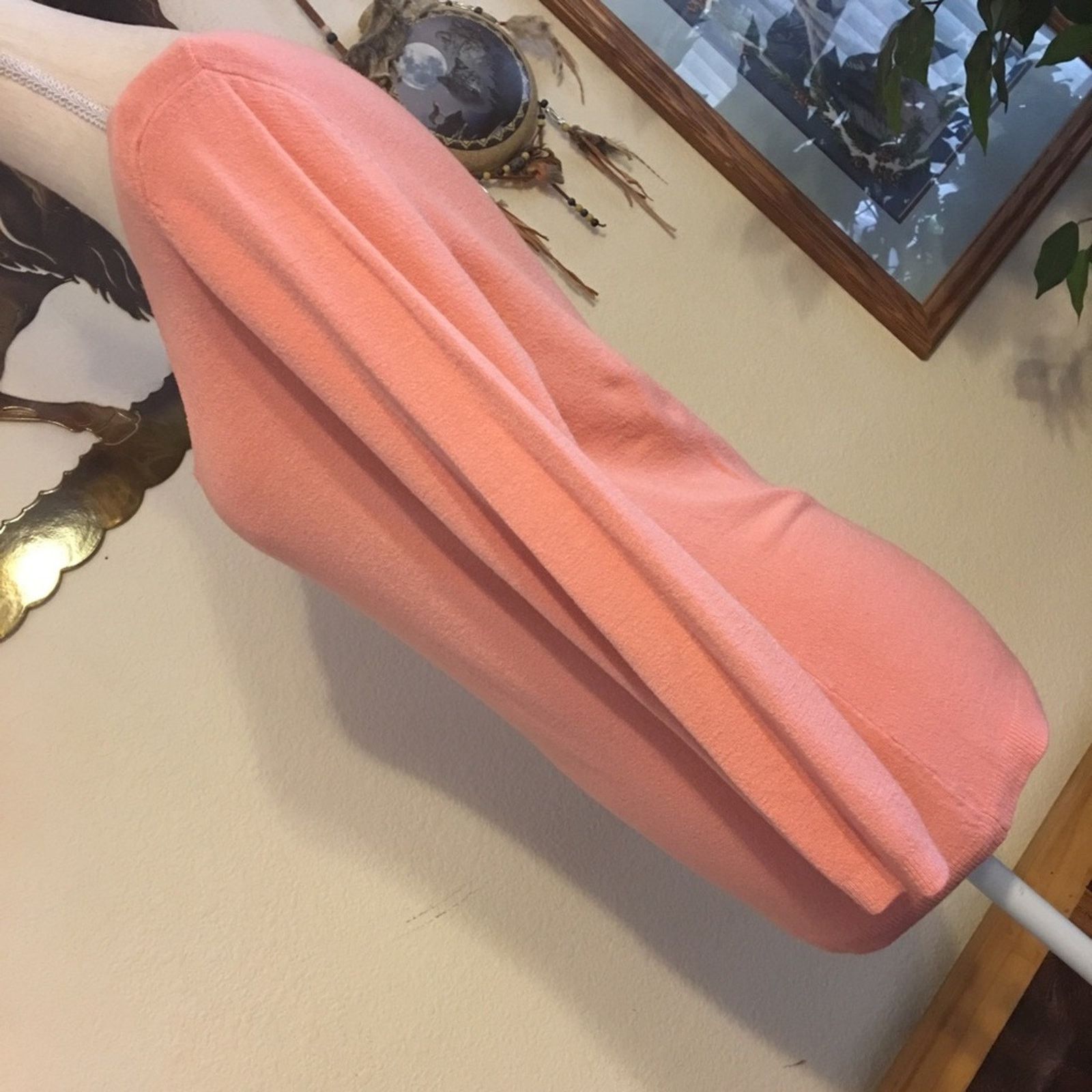 Vintage Hillard & Hanson coral pink soft stretchy sweater Size XS / US 0-2 / IT 36-38 - 4 Thumbnail