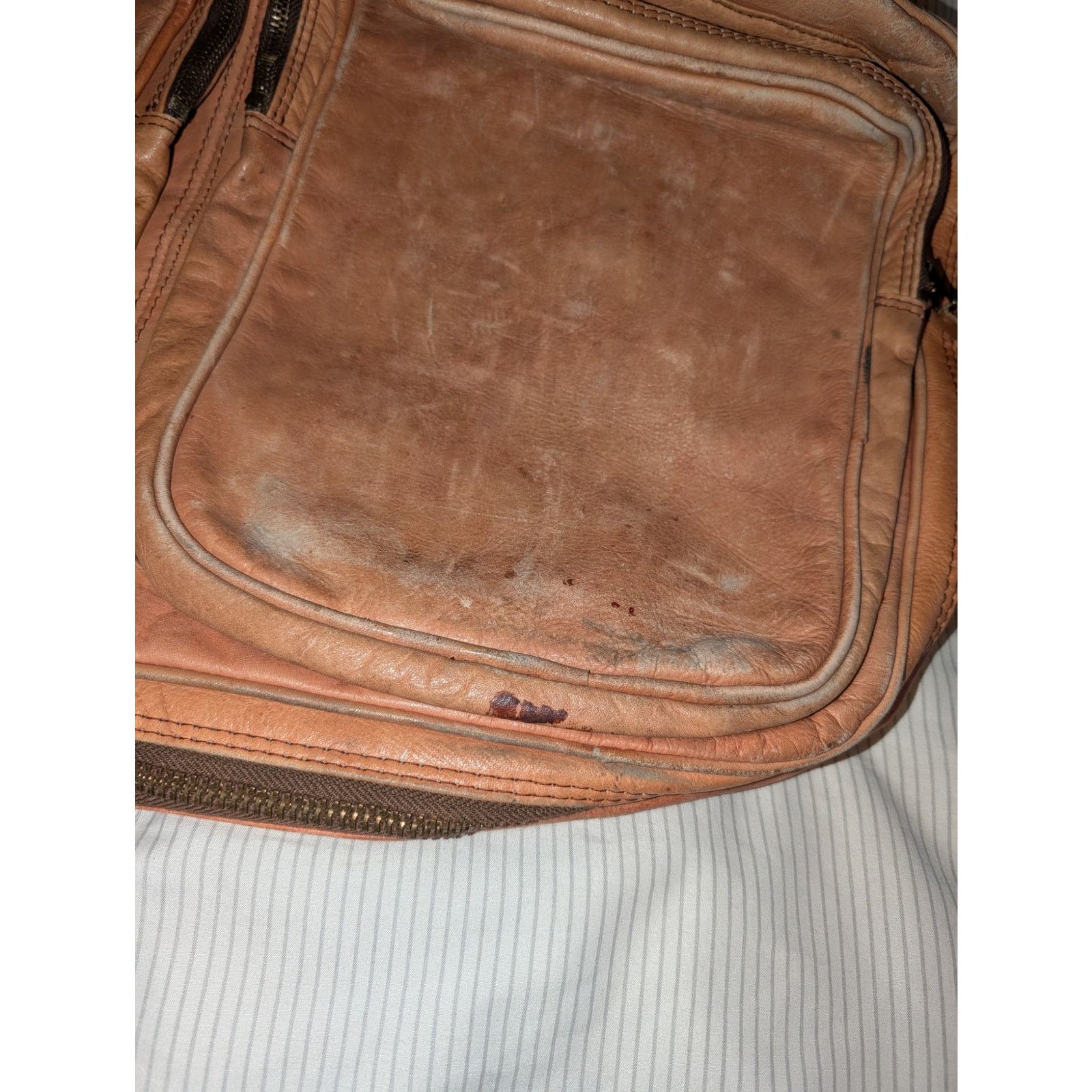 Handmade Handmade Vintage Leather Bag Satchel Columbia 20" x 10" Size ONE SIZE - 3 Thumbnail