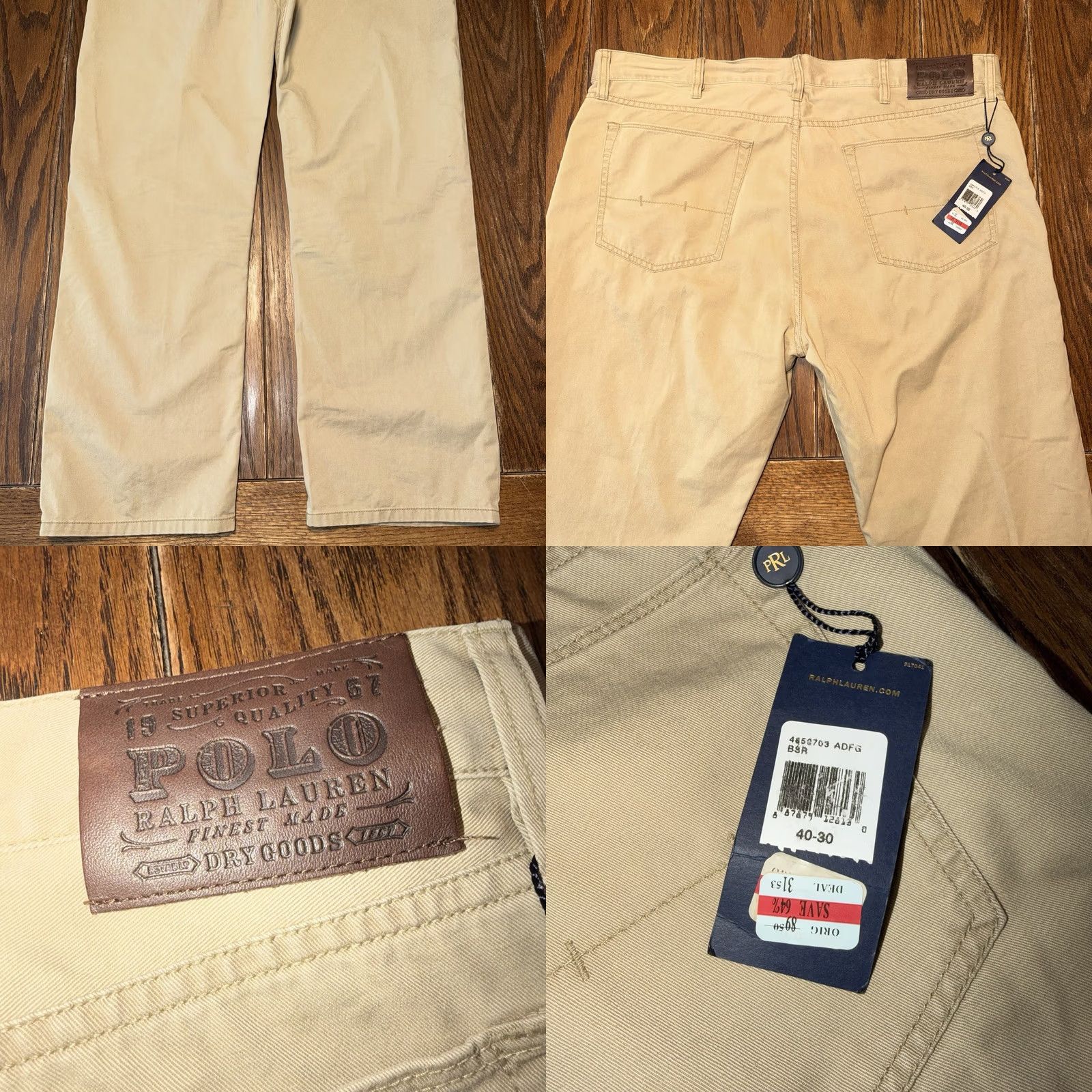 Polo Ralph Lauren Polo Ralph Lauren Straight 650 Chino Pants Men's 40x30 Khaki New Size US L / EU 52-54 / 3 - 8 Thumbnail