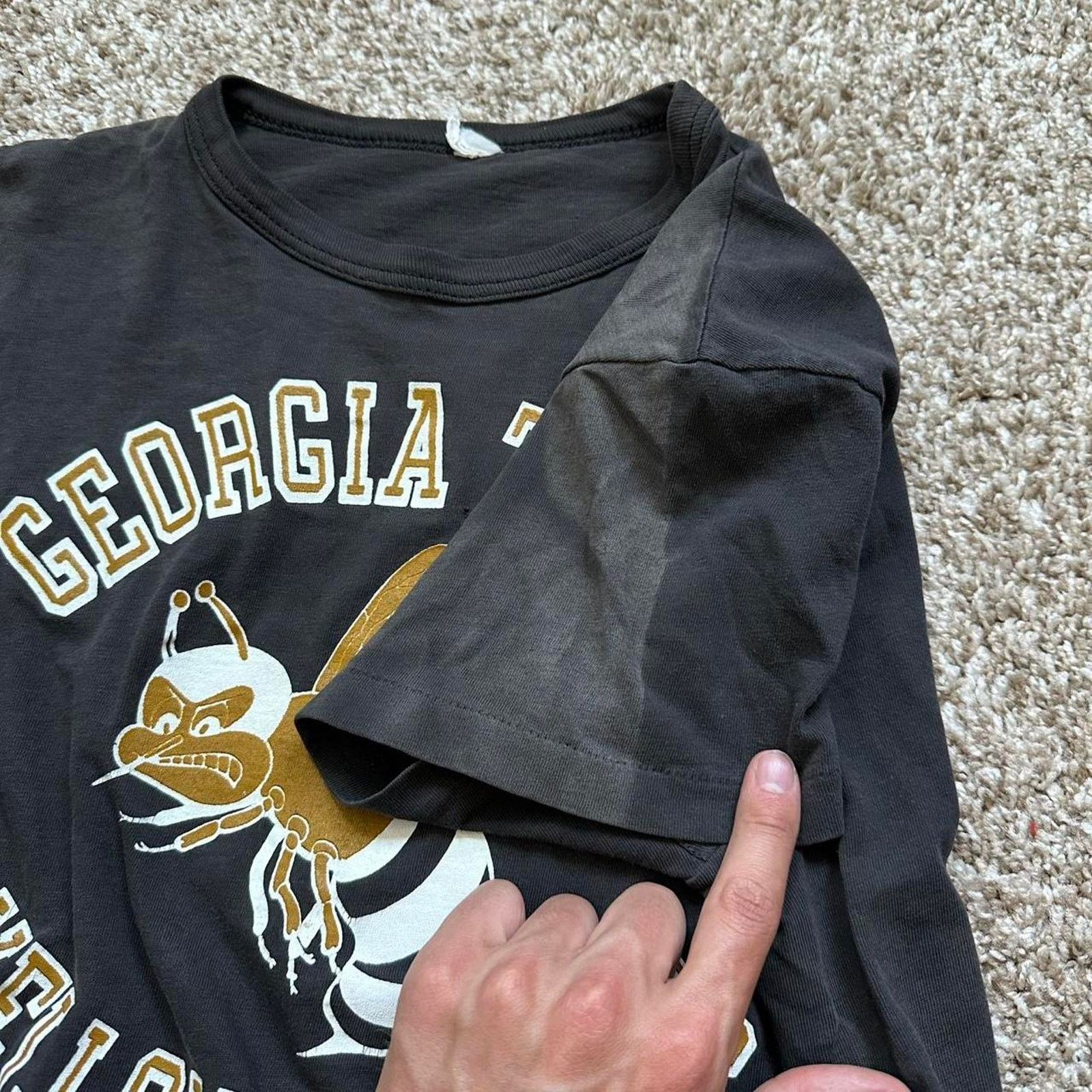 Vintage Vintage 60s 70s Sun Faded Georgia Tech Yellow Jackets shirt Size US M / EU 48-50 / 2 - 5 Thumbnail