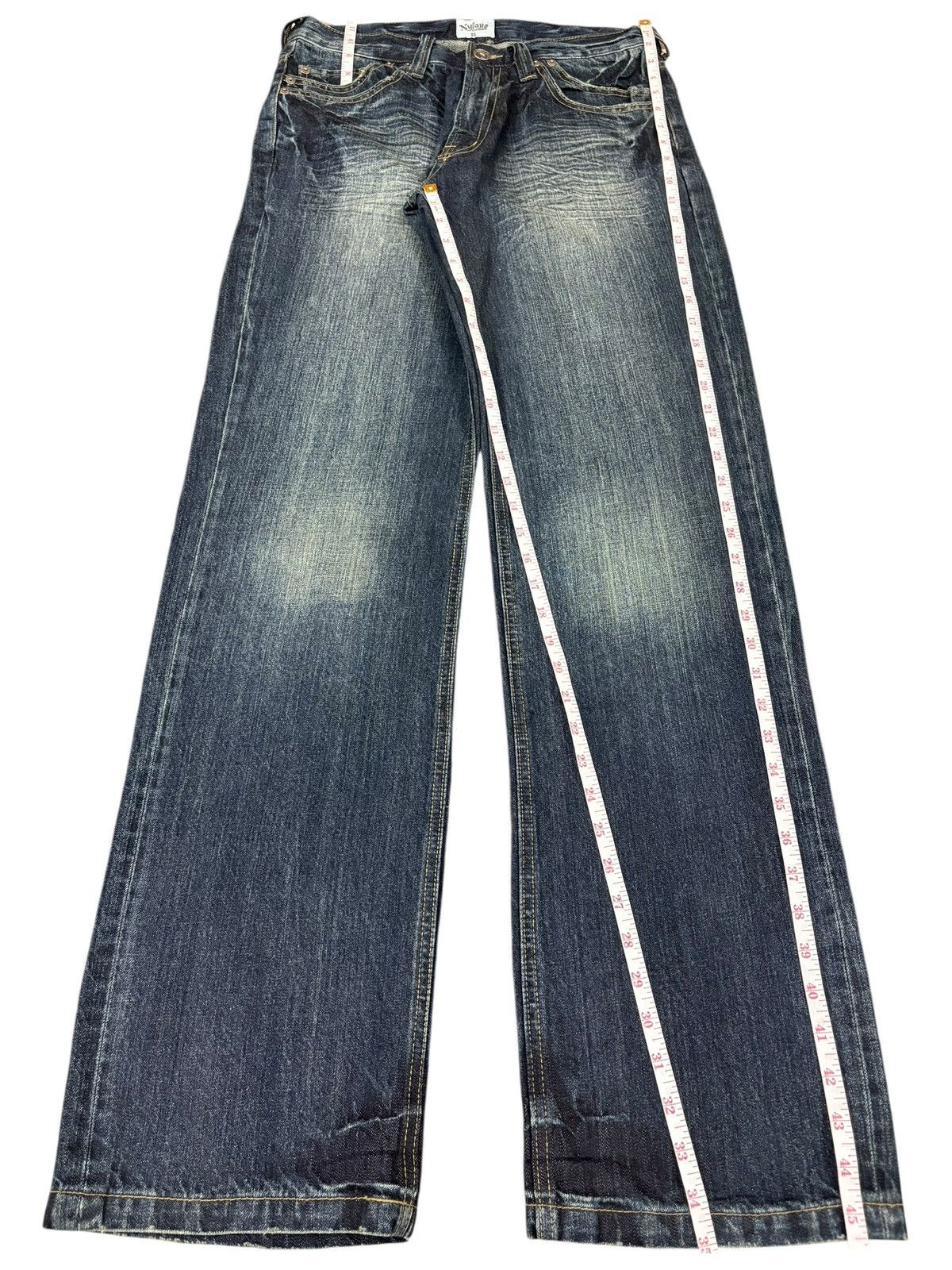 Japanese Brand Vintage Nylaus Faded Wash Multi Pocket Loose Baggy Jeans Size US 31 - 11 Thumbnail