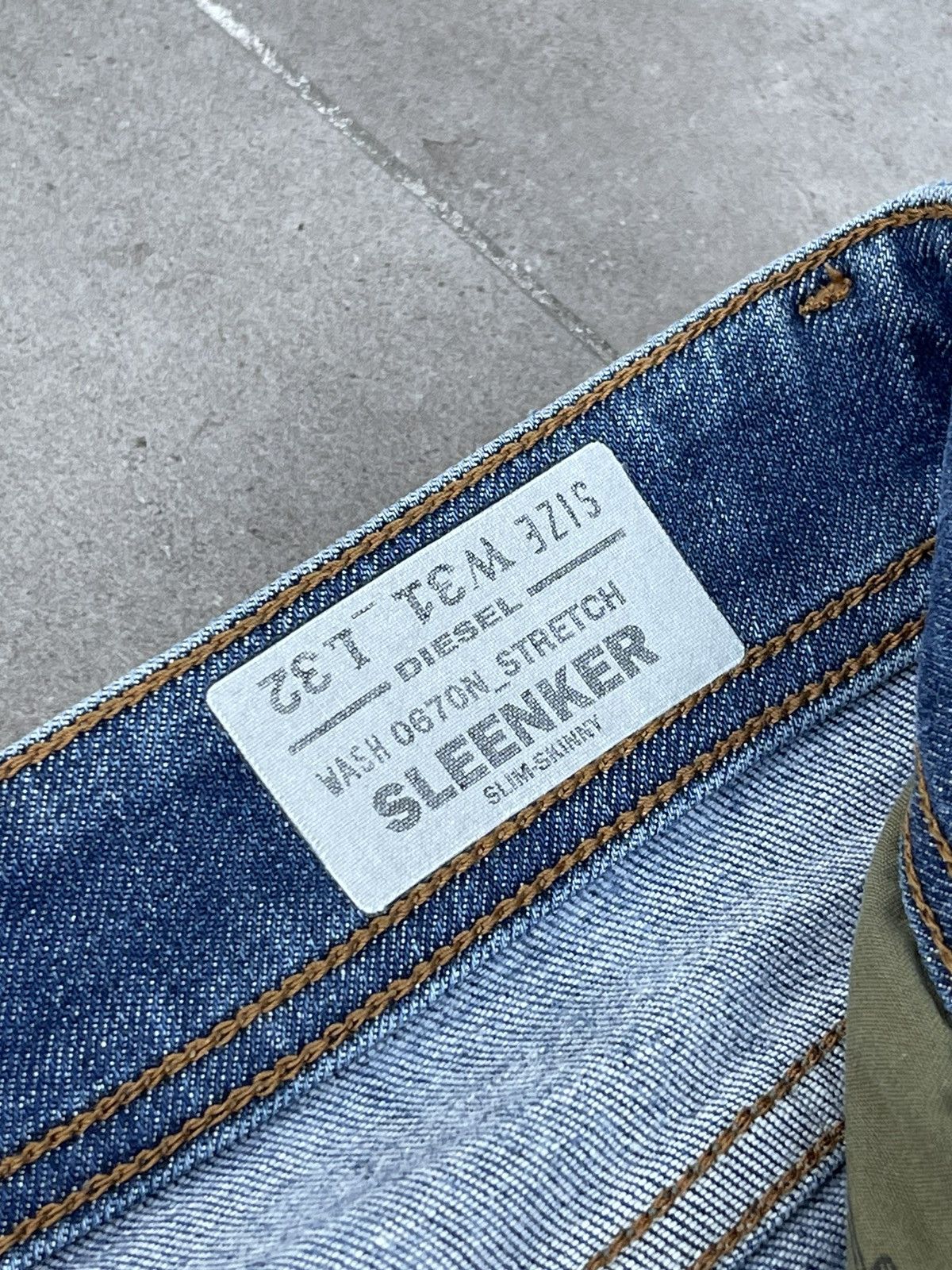 Diesel Diesel SLEENKER Distressed Multi Indigo Denim Pants Size US 31 - 23 Thumbnail