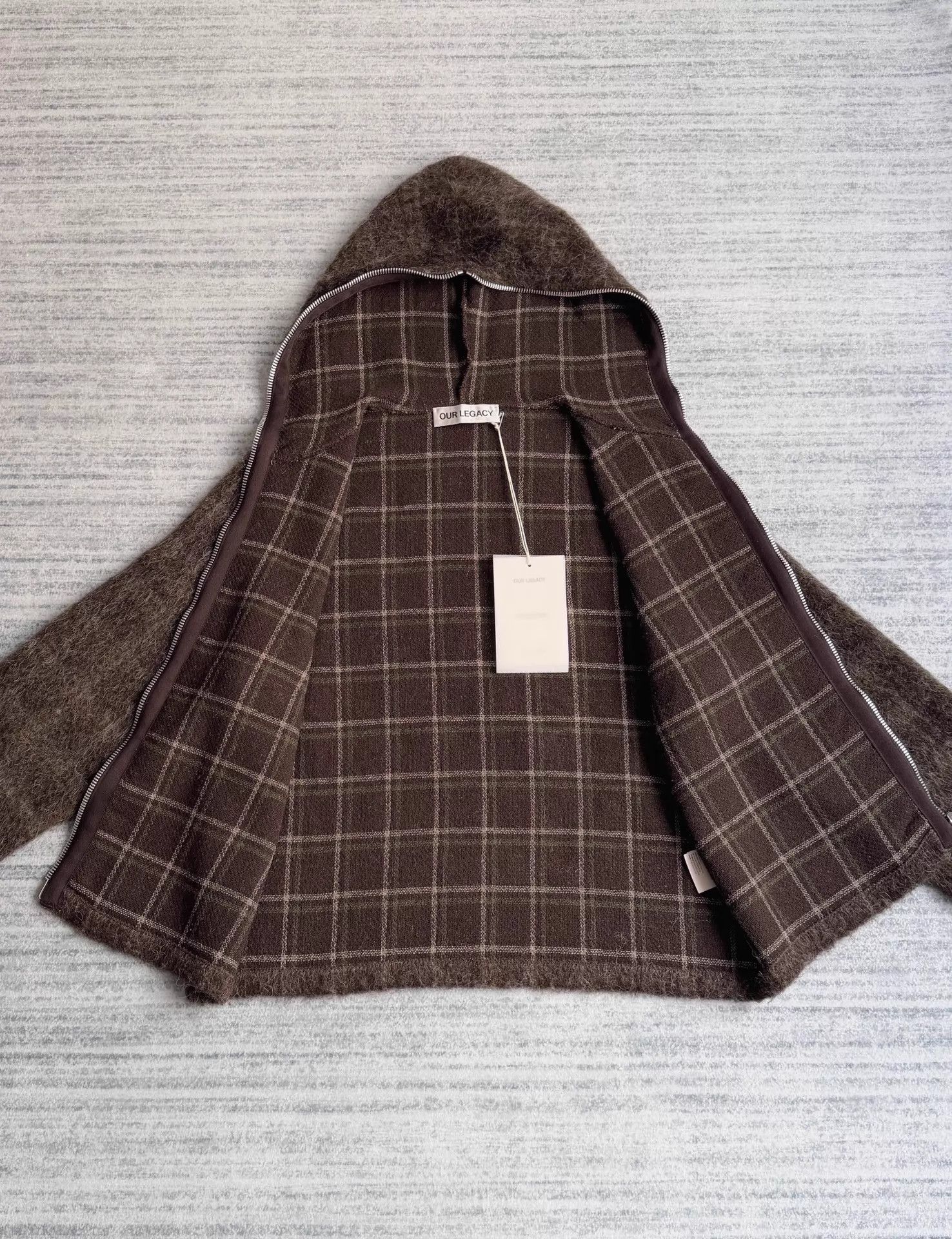Our Legacy Our Legacy Double-Faced Chocolate Check Jacket 34W Size XXS / US 00 / IT 34 - 4 Thumbnail