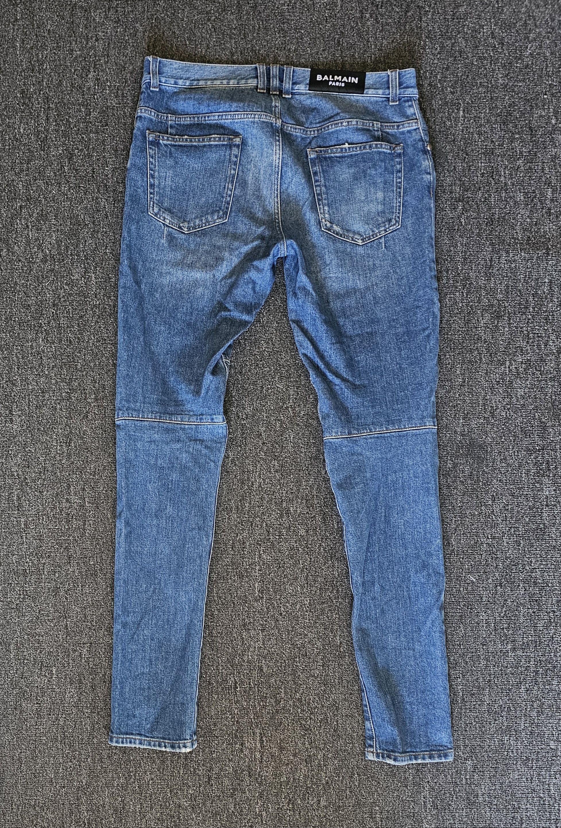 Balmain Blamian Men's Biker Blue Size 32 Size US 32 / EU 48 - 4 Thumbnail