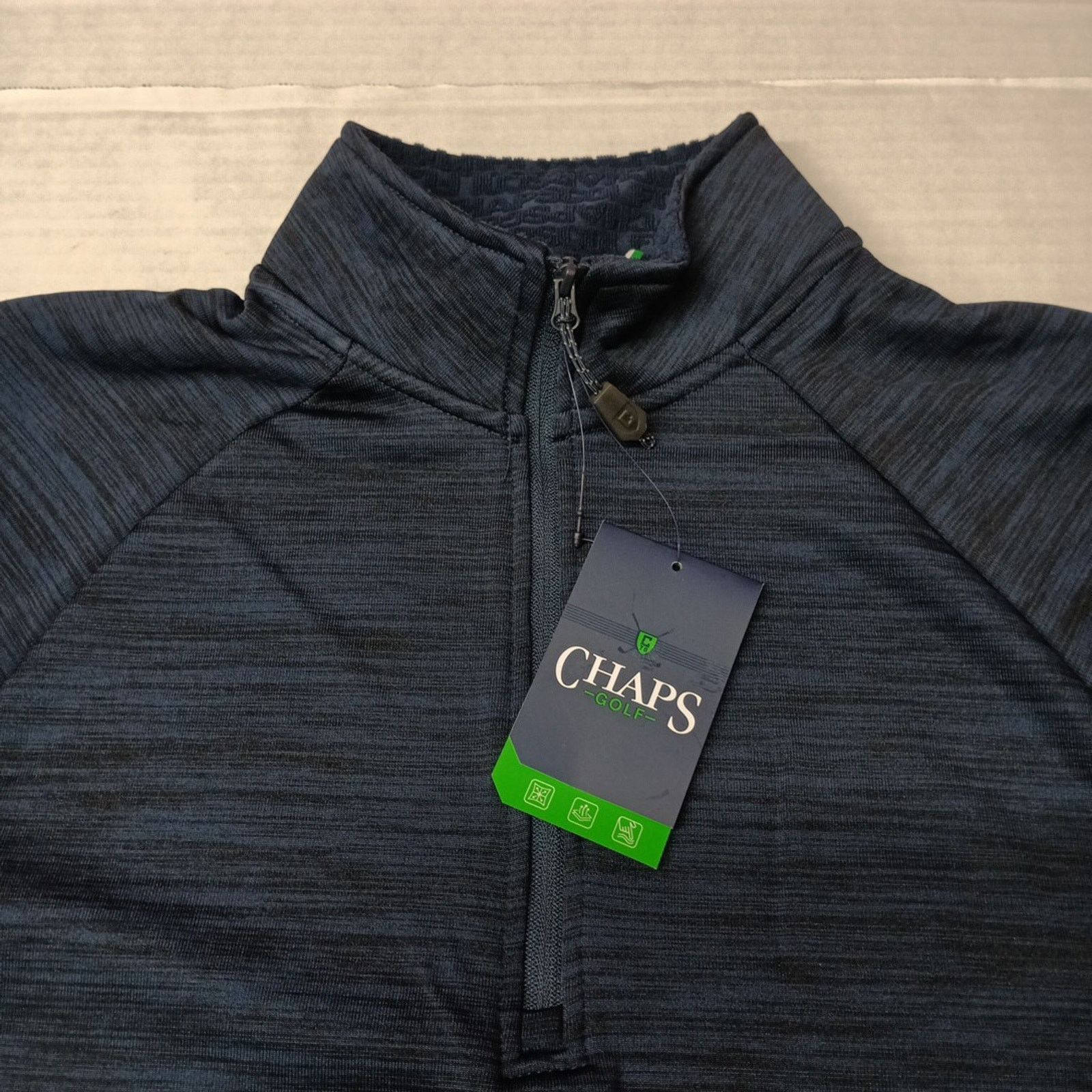 Chaps Chaps Golf Mens Pullover 1/4 Zip Sweater Size S Blue Stretch Size US S / EU 44-46 / 1 - 3 Thumbnail