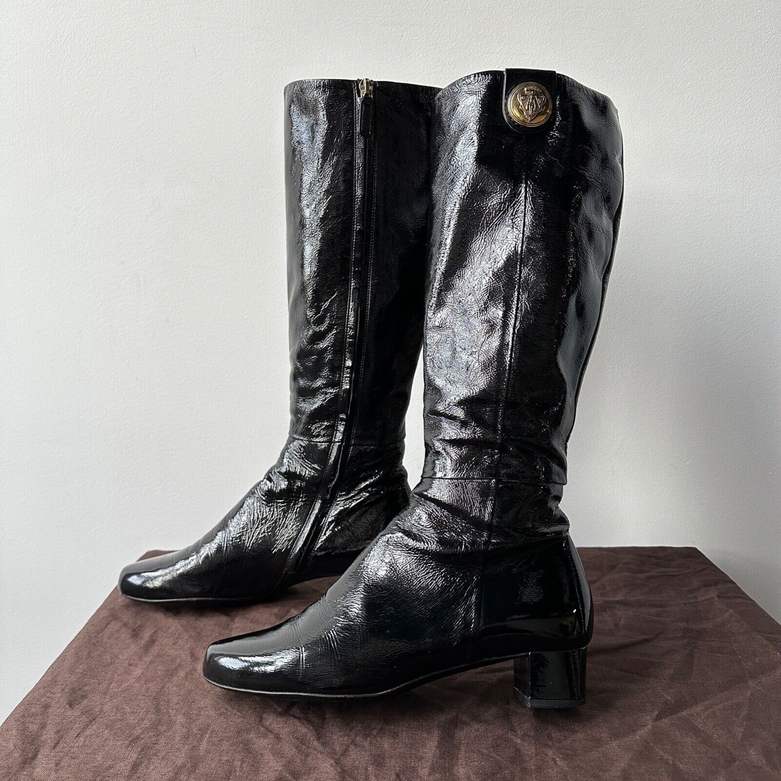Gucci Gucci Vintage 00s Patent Leather Knee Boots 8282AC Size US 6.5 / IT 36.5 - 3 Thumbnail