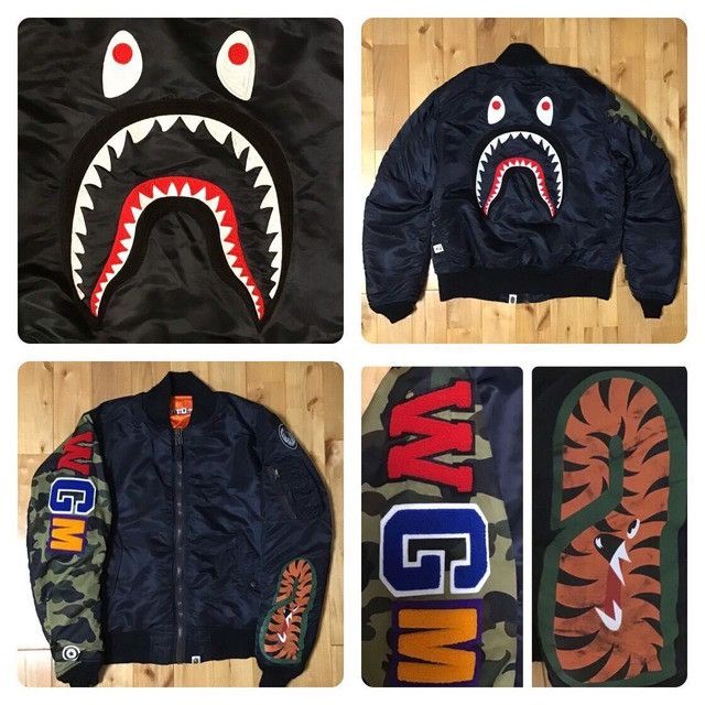 Bape shark bomber jacket best sale