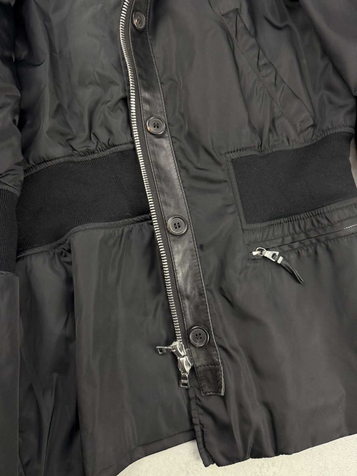 Prada Prada Women Black Nylon Jacket Zip Button Front IT 44 Size M / US 6-8 / IT 42-44 - 10 Thumbnail