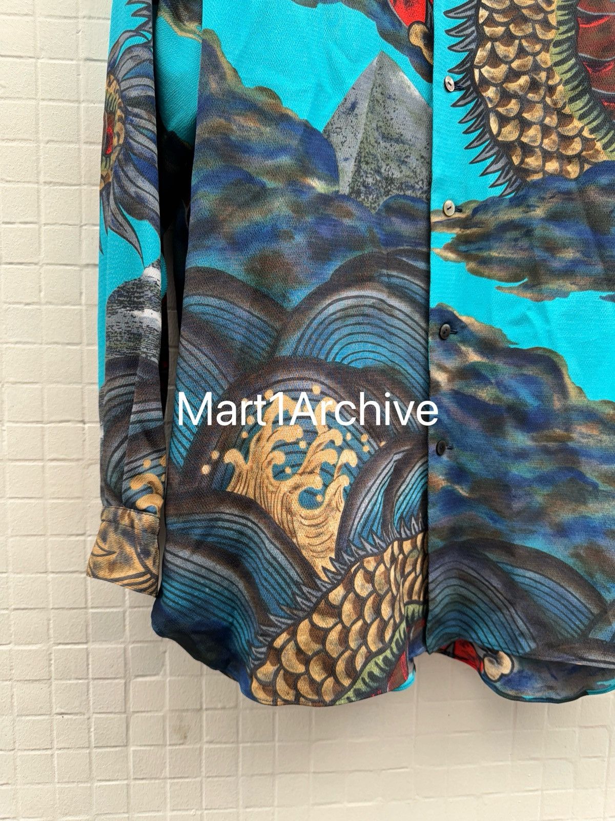 Kansai Yamamoto Kansai Yamamoto blue dragon shirt Size US M / EU 48-50 / 2 - 3 Thumbnail