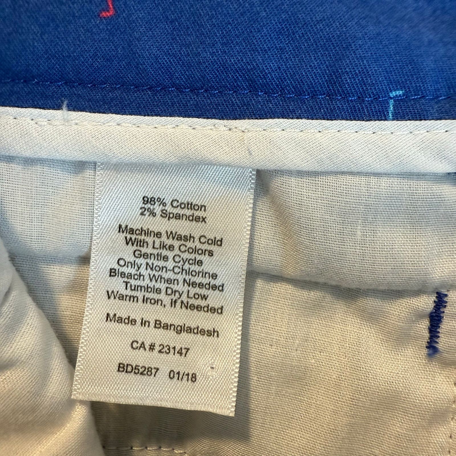 Other Talbots Blue Flamingo Print Pants Women's 10 Capri Cropped Size 32" / US 10 / IT 46 - 7 Thumbnail