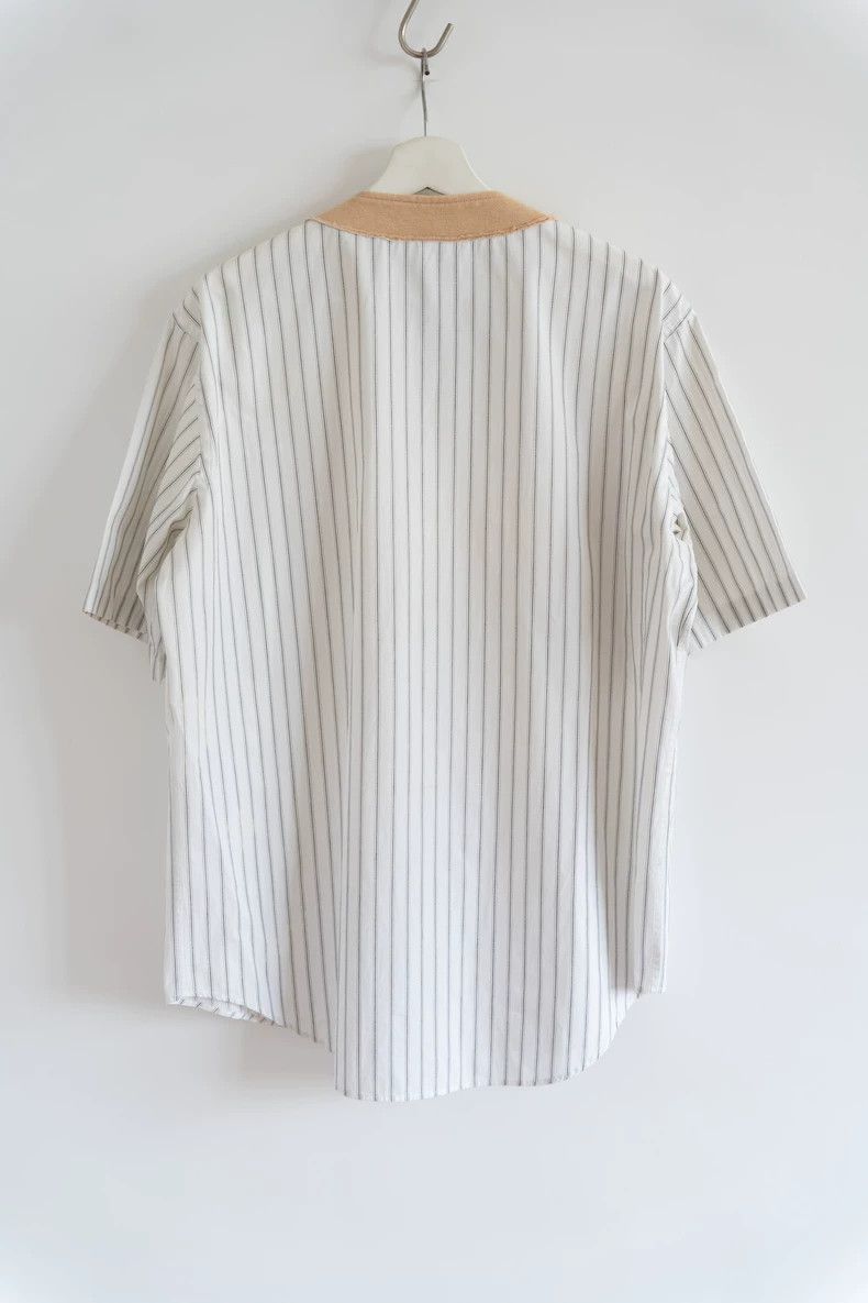 Yohji Yamamoto Yohji Yamamoto 06 SS Baseball Zip Short Sleeve Shirt 2502-N Size US M / EU 48-50 / 2 - 2 Thumbnail