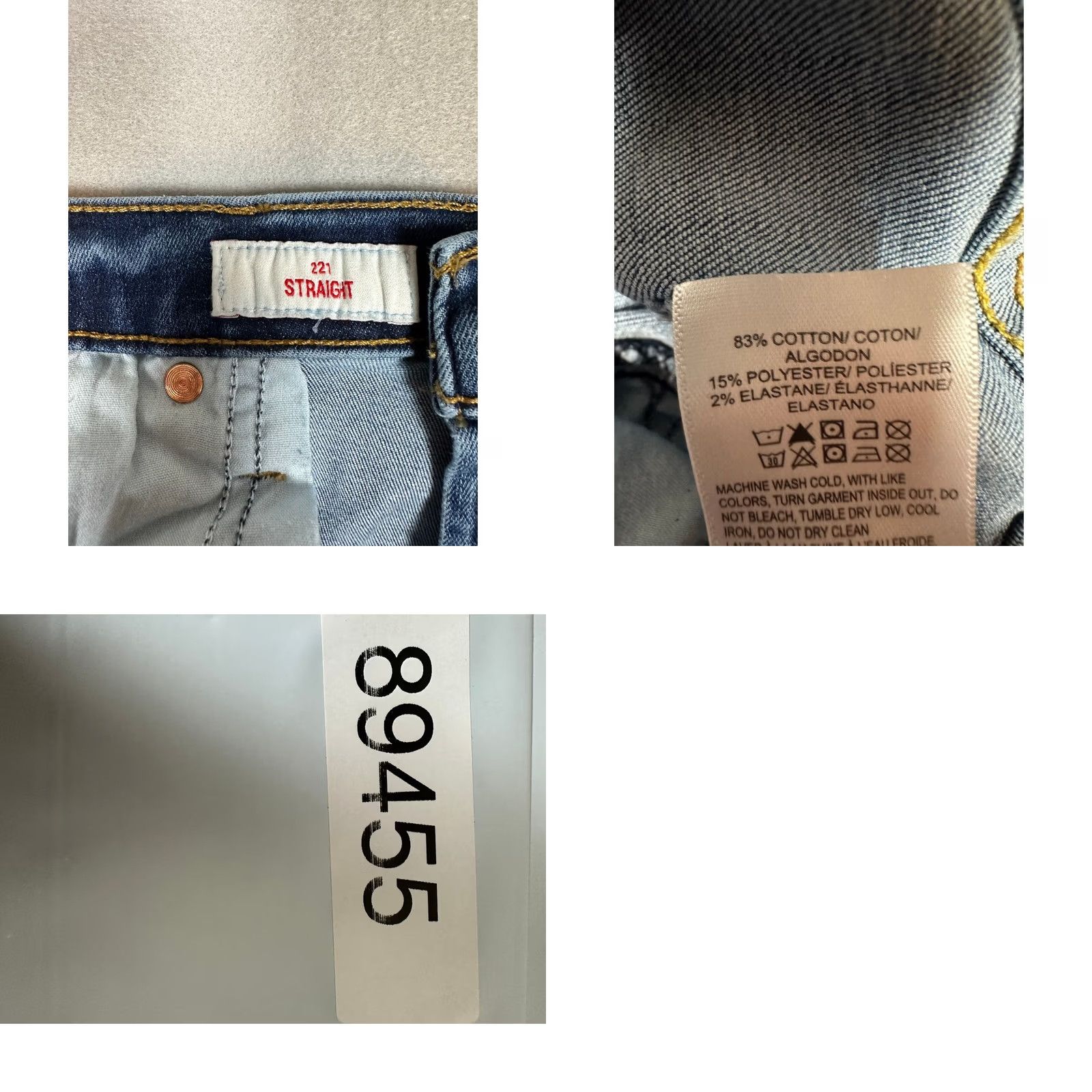 Lucky Brand Lucky Brand 221 Straight Jeans Mens 34x30 Blue Medium Wash Denim Pants Size US 34 / EU 50 - 8 Thumbnail