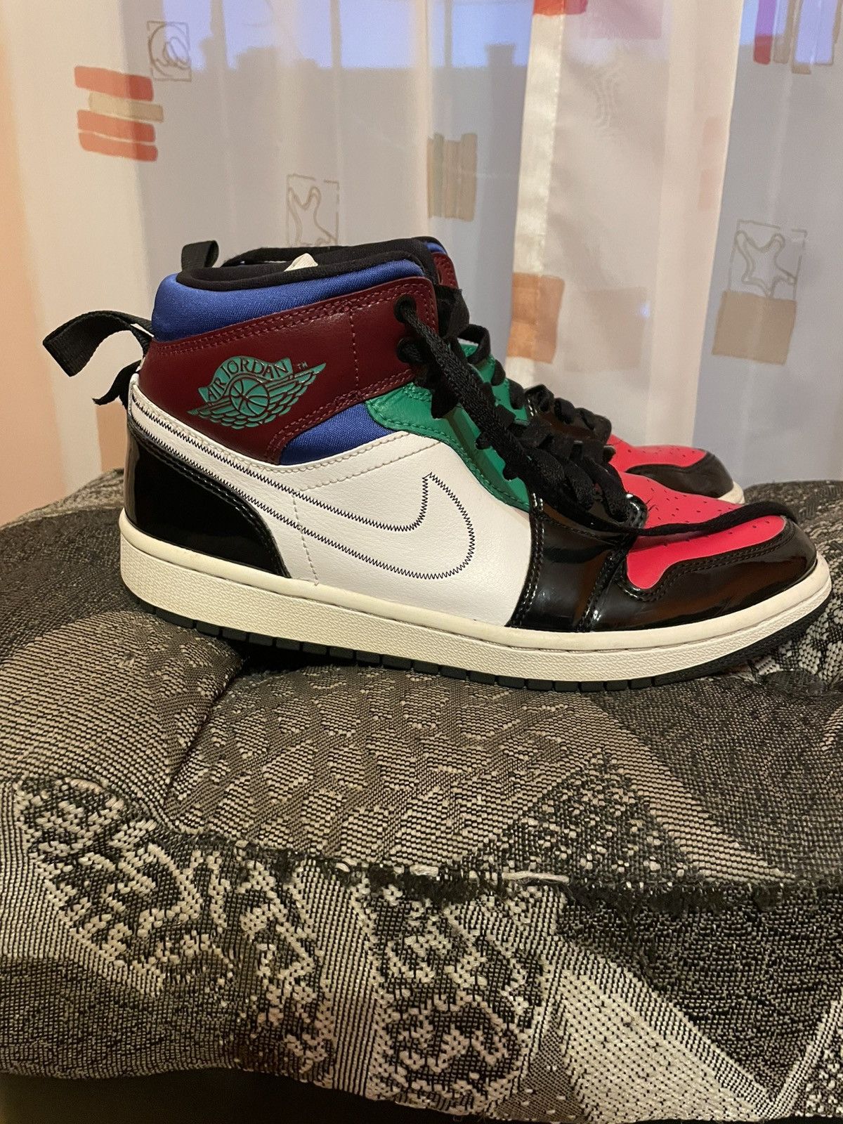 Jordan Brand Air Jordan 1 black deals white university red Size US 8.5 / IT 38.5 - 2 Thumbnail