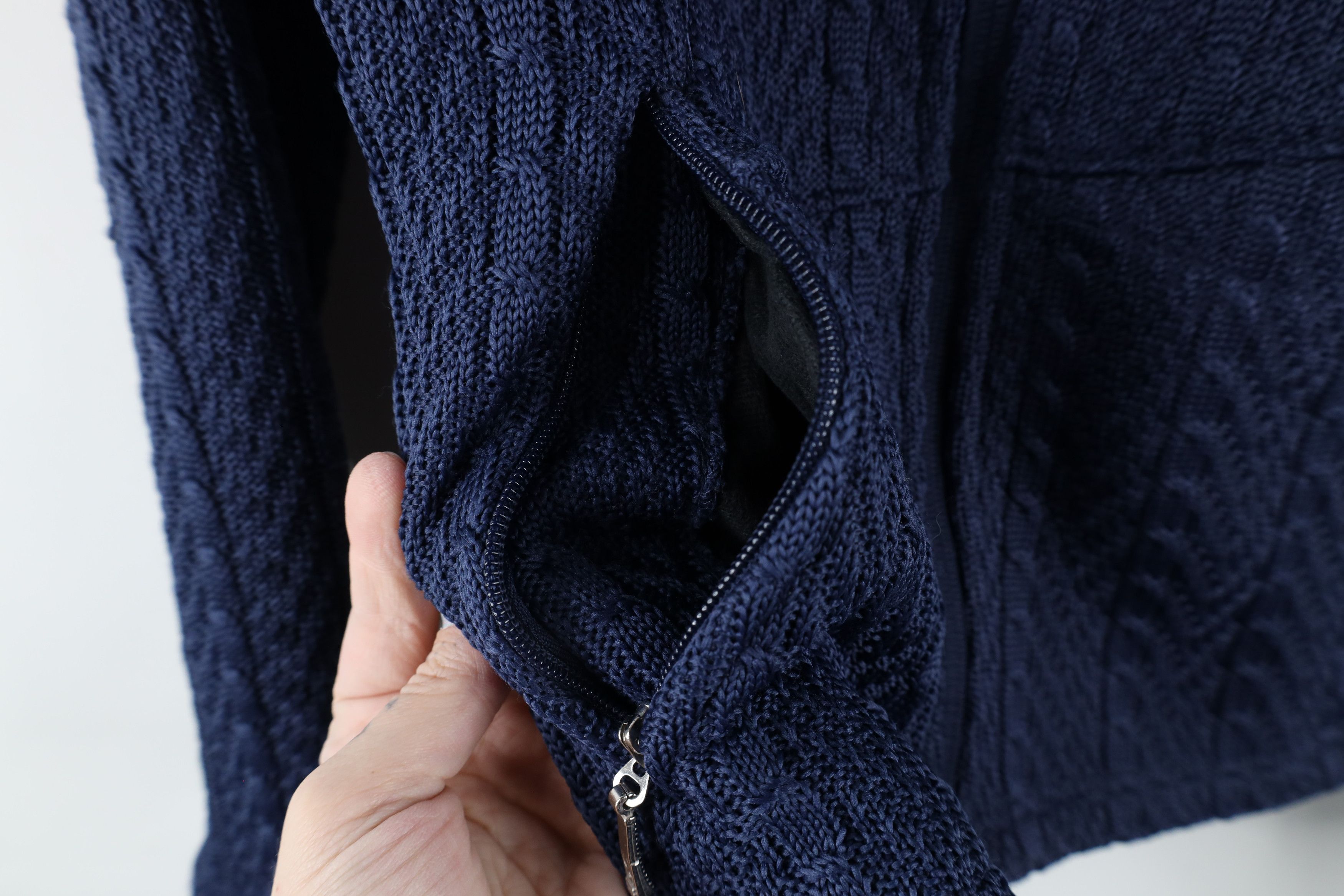 Spyder × Vintage Spyder Out Core Chunky Cable Knit Major Sweater Jacket Blue Size S / US 4 / IT 40 - 5 Thumbnail