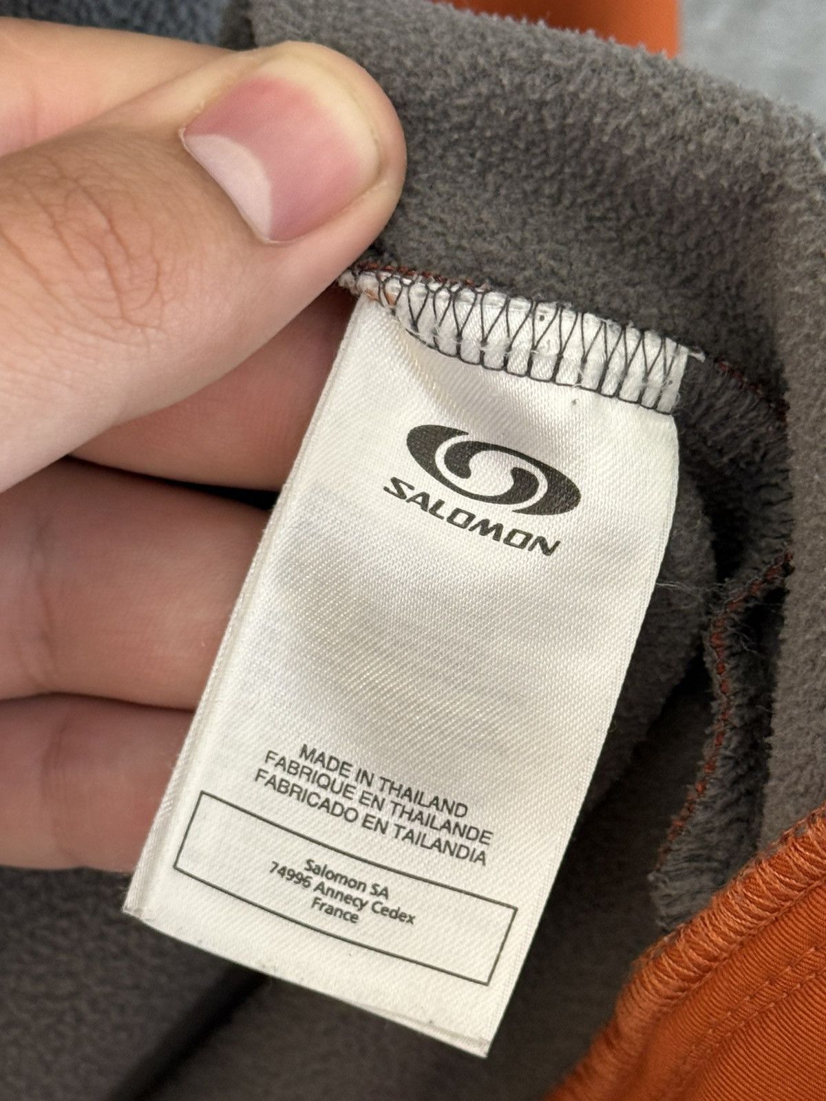 Salomon × Vintage Vintage Salomon Zipper Fleece Jacket SoftShell Orange 🍊 Size US M / EU 48-50 / 2 - 7 Thumbnail