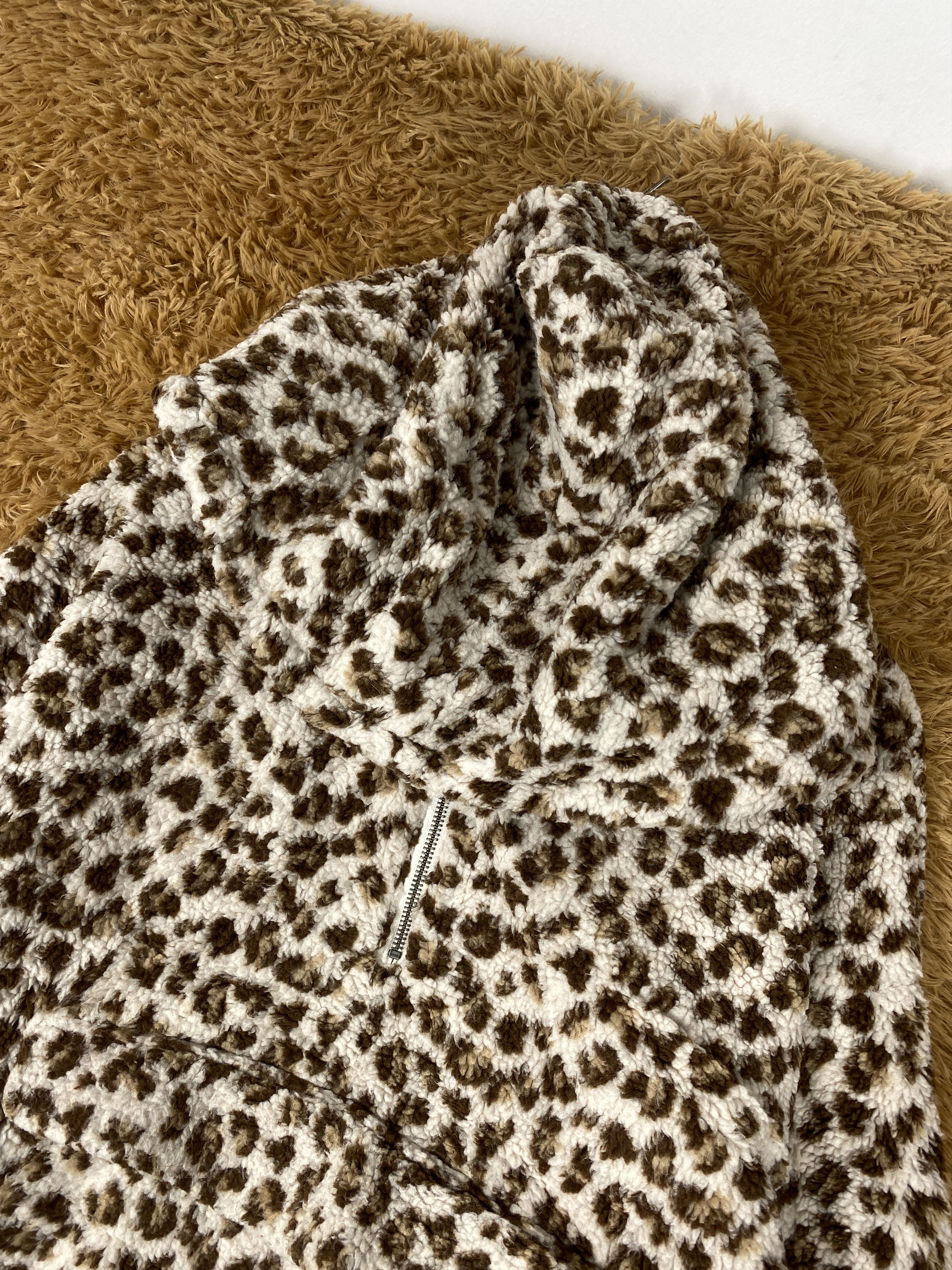 Japanese Brand Vintage Heather Leopard Hoodie Sherpa Jacket J2052 Size US M / EU 48-50 / 2 - 2 Thumbnail