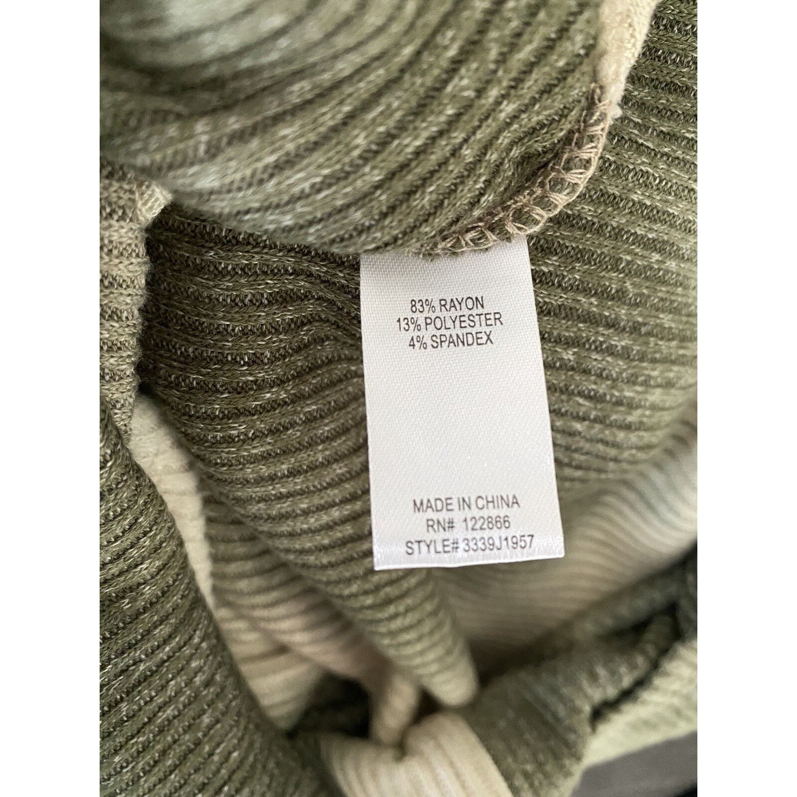 & Other Stories Status By Neck Olive Green Ribbed Tunic Sweater m A003029 Size M / US 6-8 / IT 42-44 - 5 Thumbnail