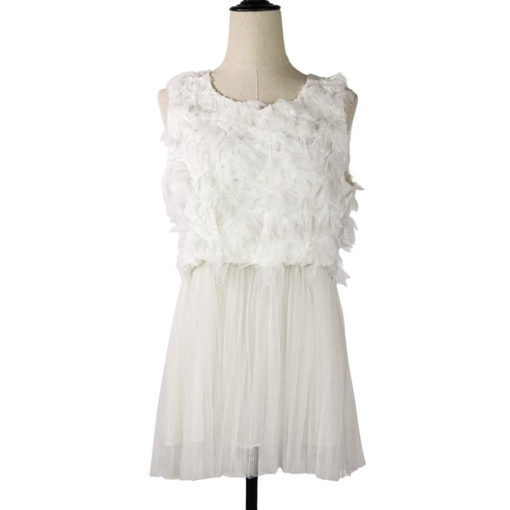 Other Other FABIANA FILIPPI Feather Tulle Sleeveless Top Others Tops DUTY FREE for USA Size ONE SIZE - 1 Thumbnail