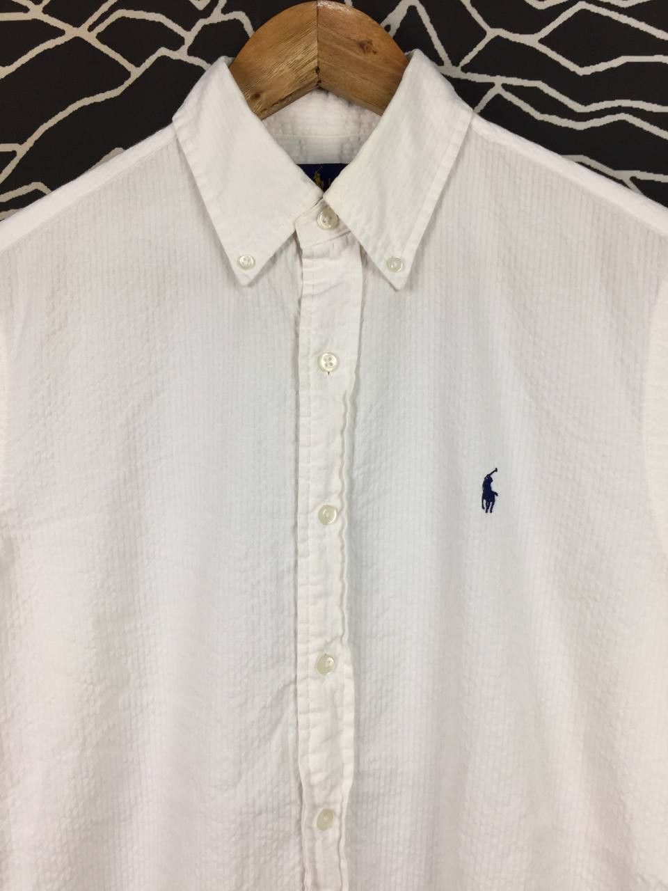 Ralph Lauren Vtg Ralph Lauren Seersucker Button-Down Casual Shirt Size US S / EU 44-46 / 1 - 3 Thumbnail