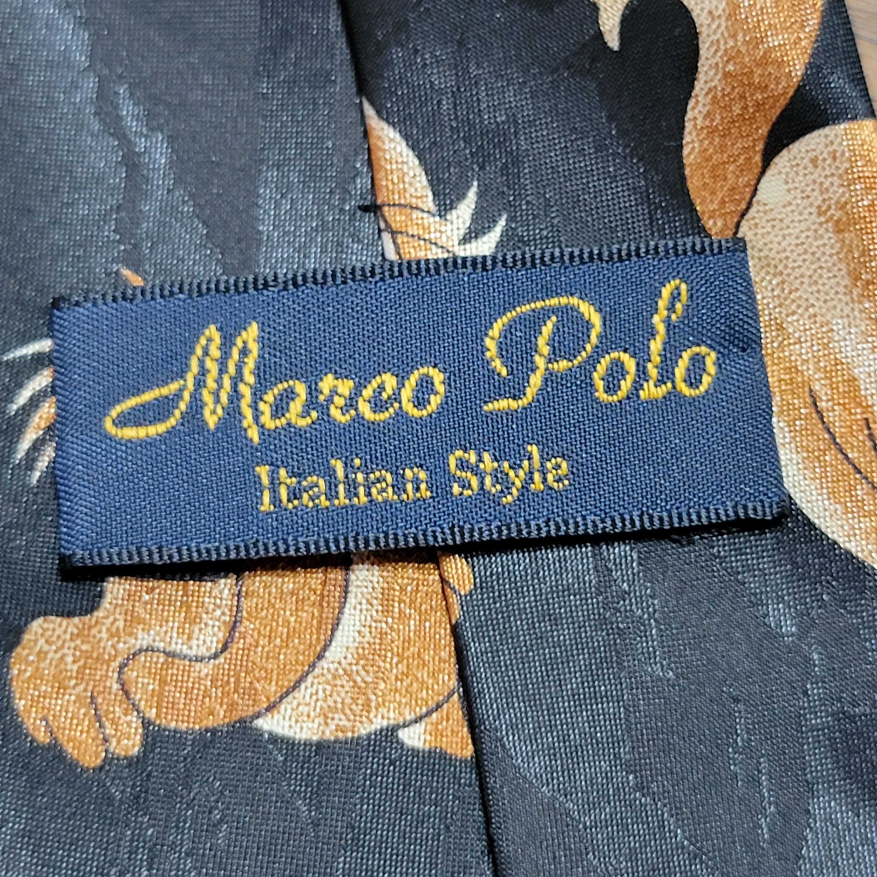 Other Marco Polo Orange Cat Black Neck Tie Size ONE SIZE - 4 Thumbnail