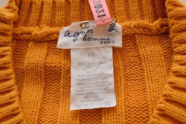 agnes b. Agnes B Homme Rib Knit Orange Sweater Made in France Size US M / EU 48-50 / 2 - 3 Thumbnail