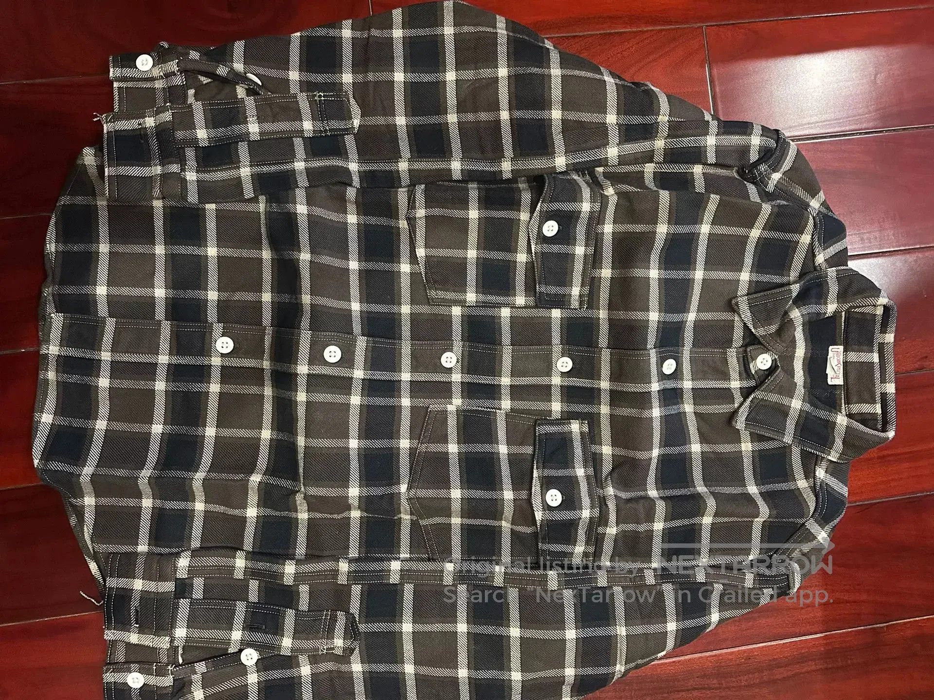 Freewheelers Thick Checkered Shirt Size 17. Size US L / EU 52-54 / 3 - 6 Thumbnail