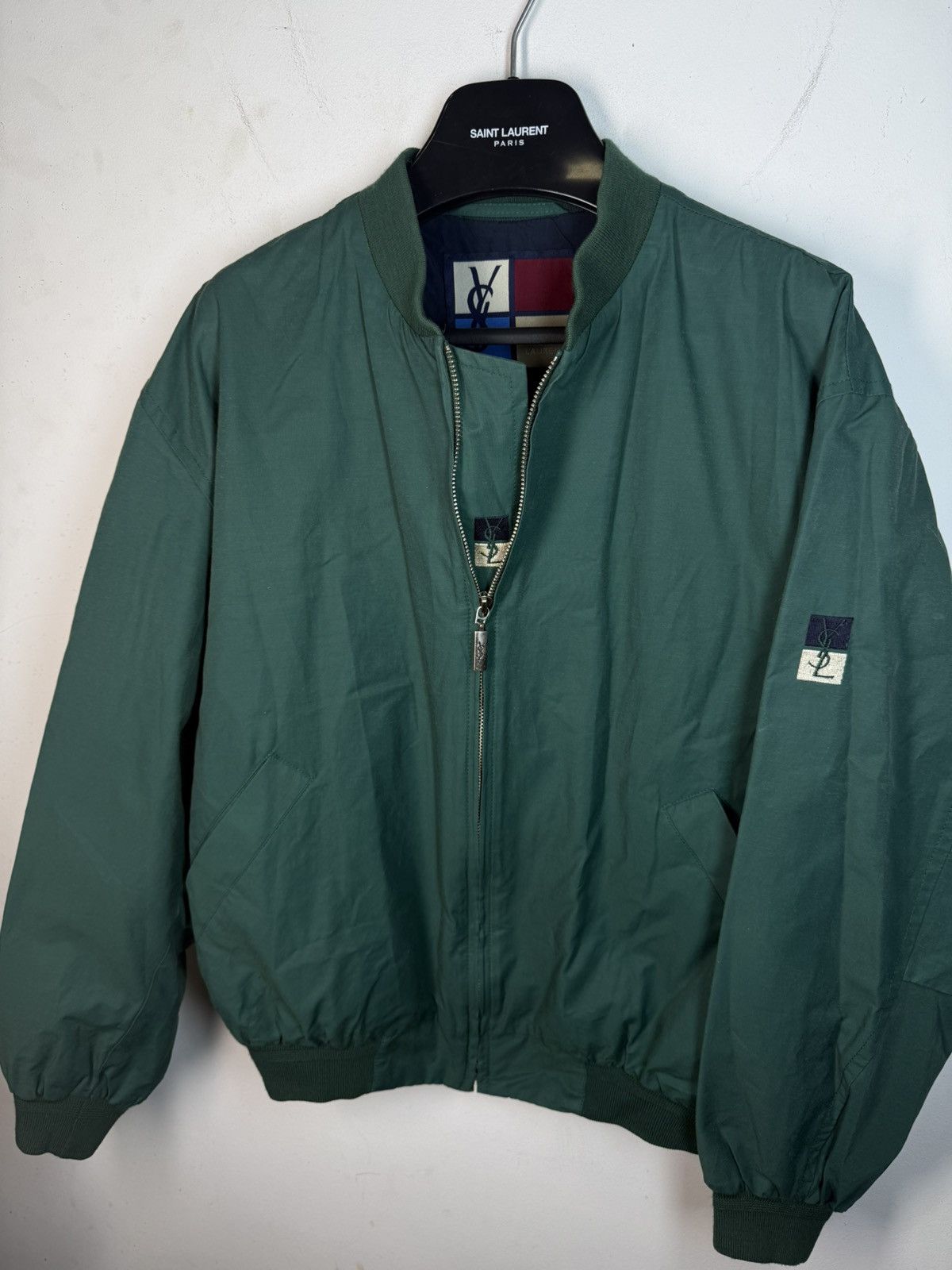 Yves Saint Laurent Green 90s YSL Bomber Vintage Jacket Yves Saint Laurent Size US M / EU 48-50 / 2 - 7 Thumbnail